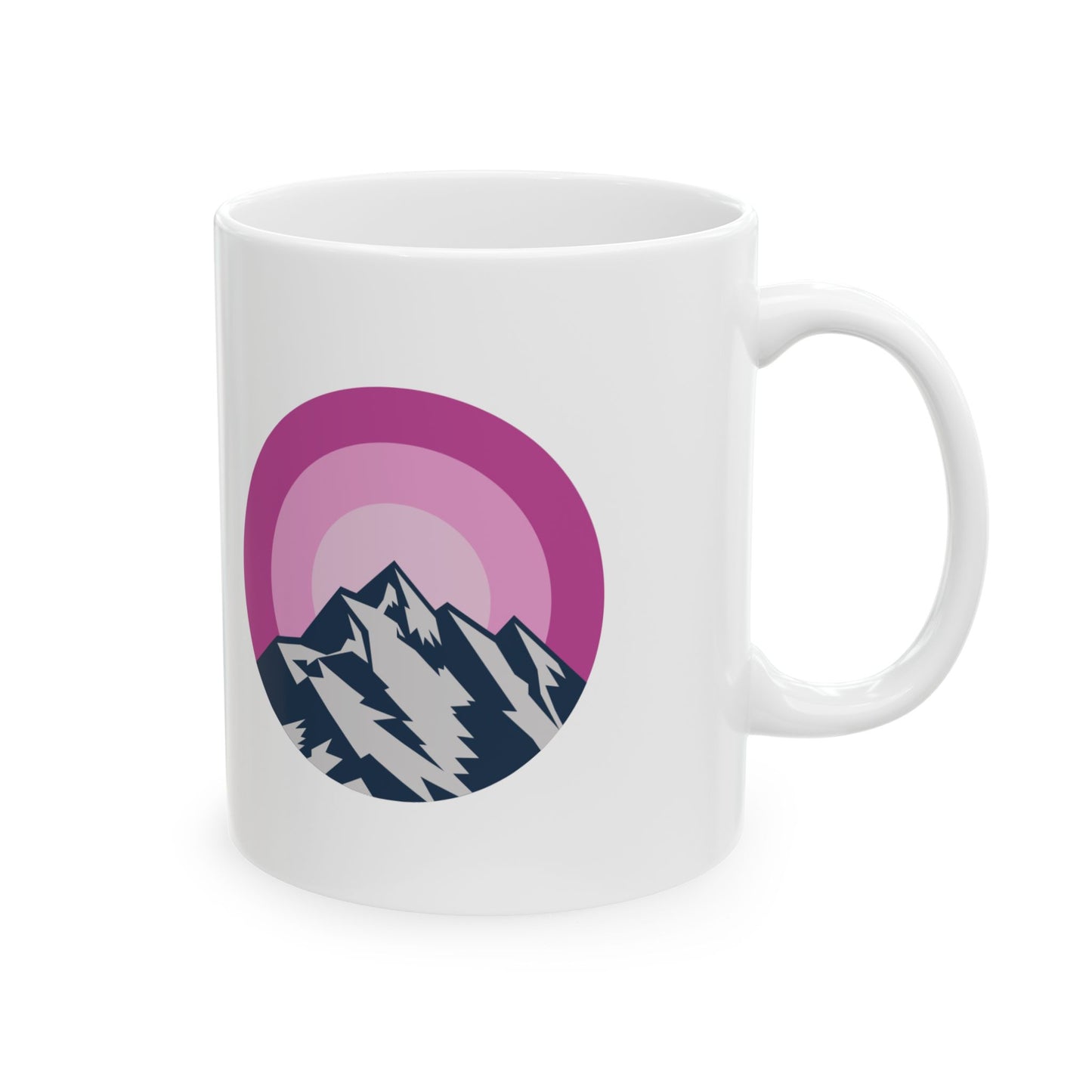 Mountain Sunset Ceramic Mug | Cozy Vibe, Coffee Lover Gift, Nature, Travel, Home Decor, Adventure