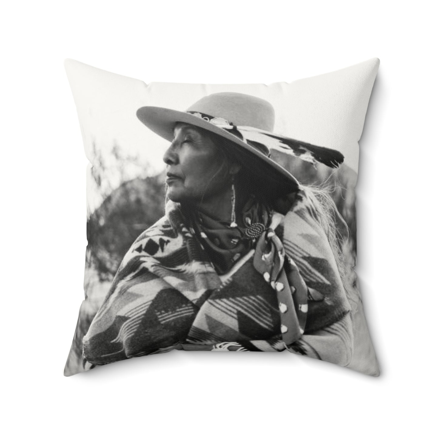 Sacred Reflections Faux Suede Square Pillow