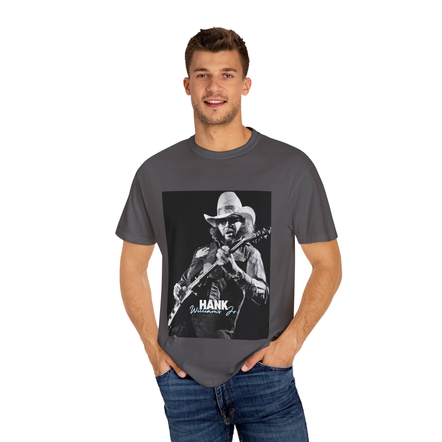 Vintage Rock Music Hank T-shirt, Perfect for Concerts, Music Lovers, Festival Wear, Gift for Musicians, Casual Style