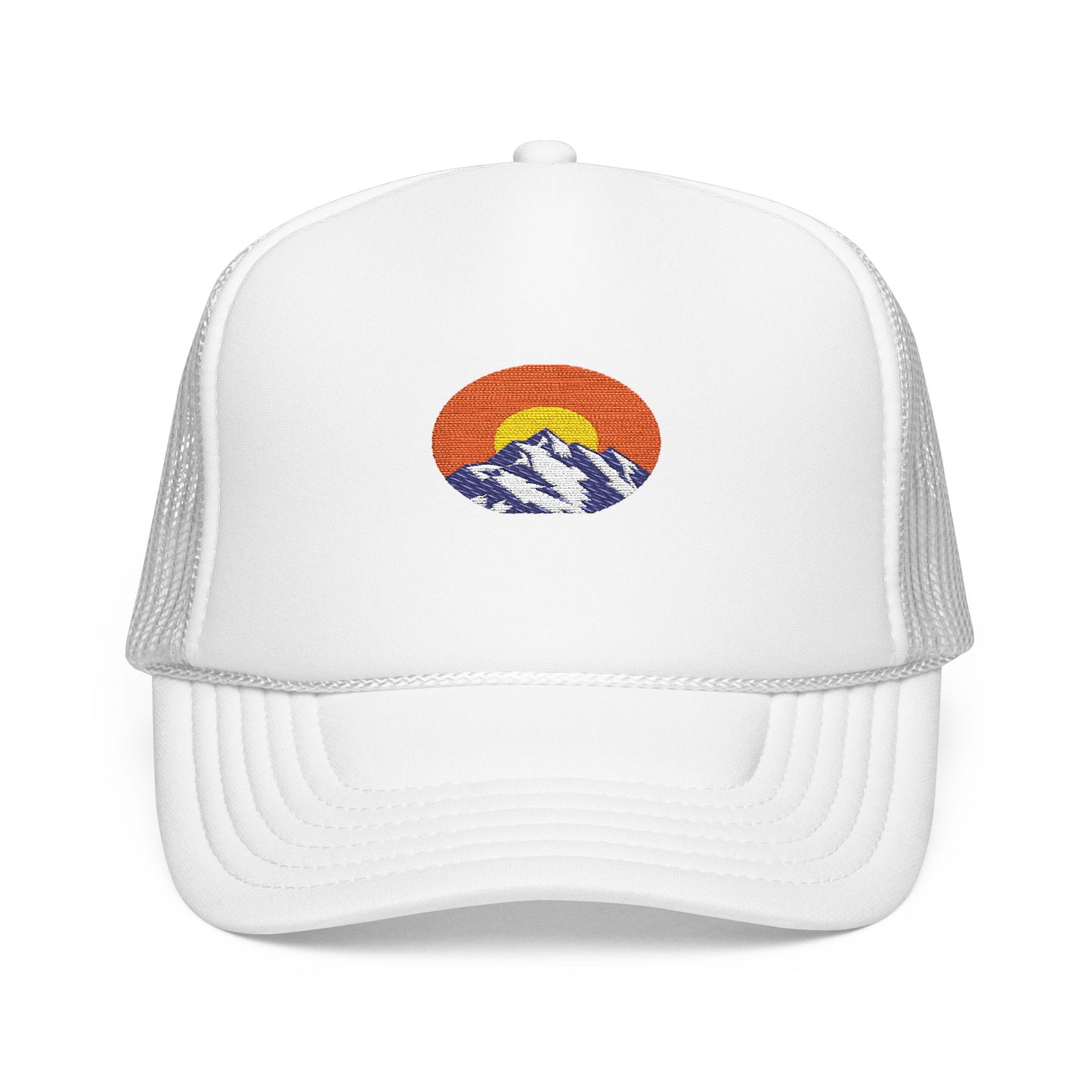 Top Of The Morning Mountain Sunrise Foam Trucker Hat, Unisex Casual Cap, Outdoor Adventure Gear, Camping Gift, Festival Wear, Nature Lovers Hat