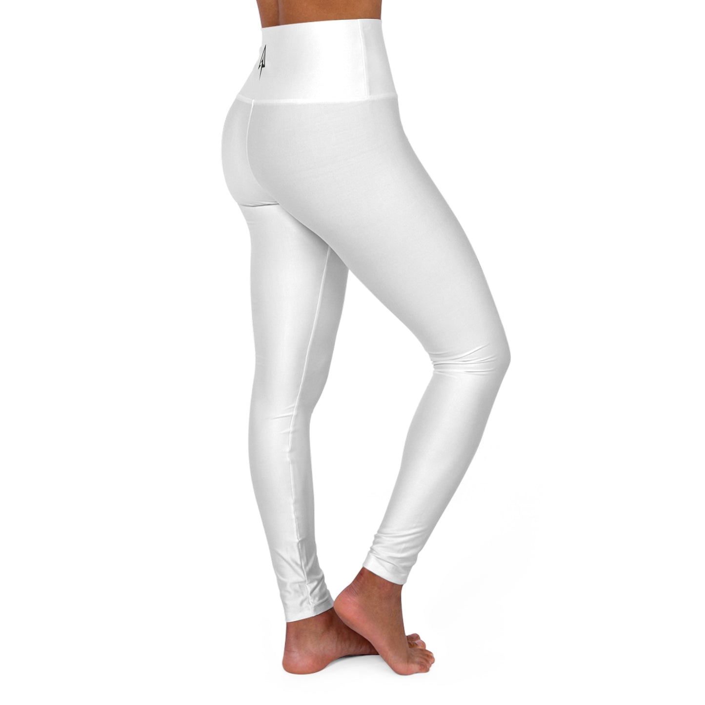White High Waisted Yoga Leggings - Purple, Comfortable Activewear, Fitness Pants, Ideal for Gym, Yoga, and Weekend Brunch