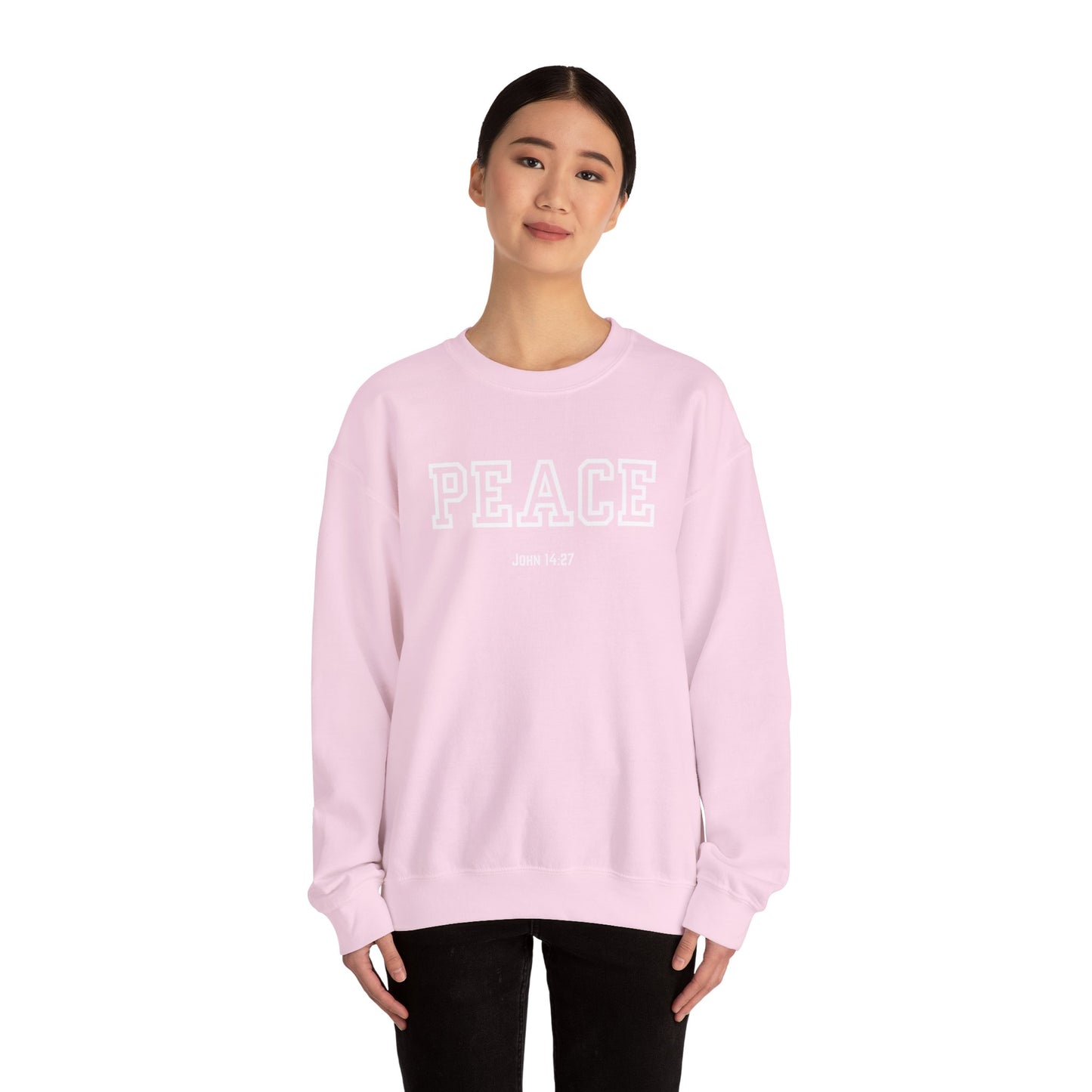 Unisex Peace Sweatshirt | Cozy Crewneck for Comfort, Faith & Hope | Perfect Gift for Family, Friends, and Holidays | Inspirational Apparel,