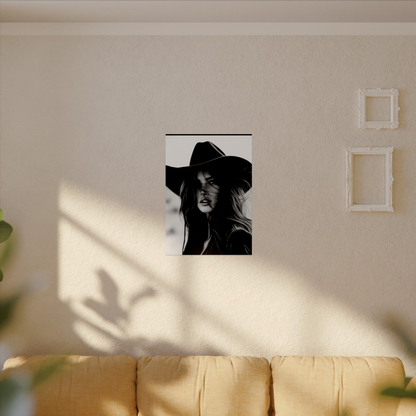 Smoldering Gaze – Western Textured Watercolor Matte Posters