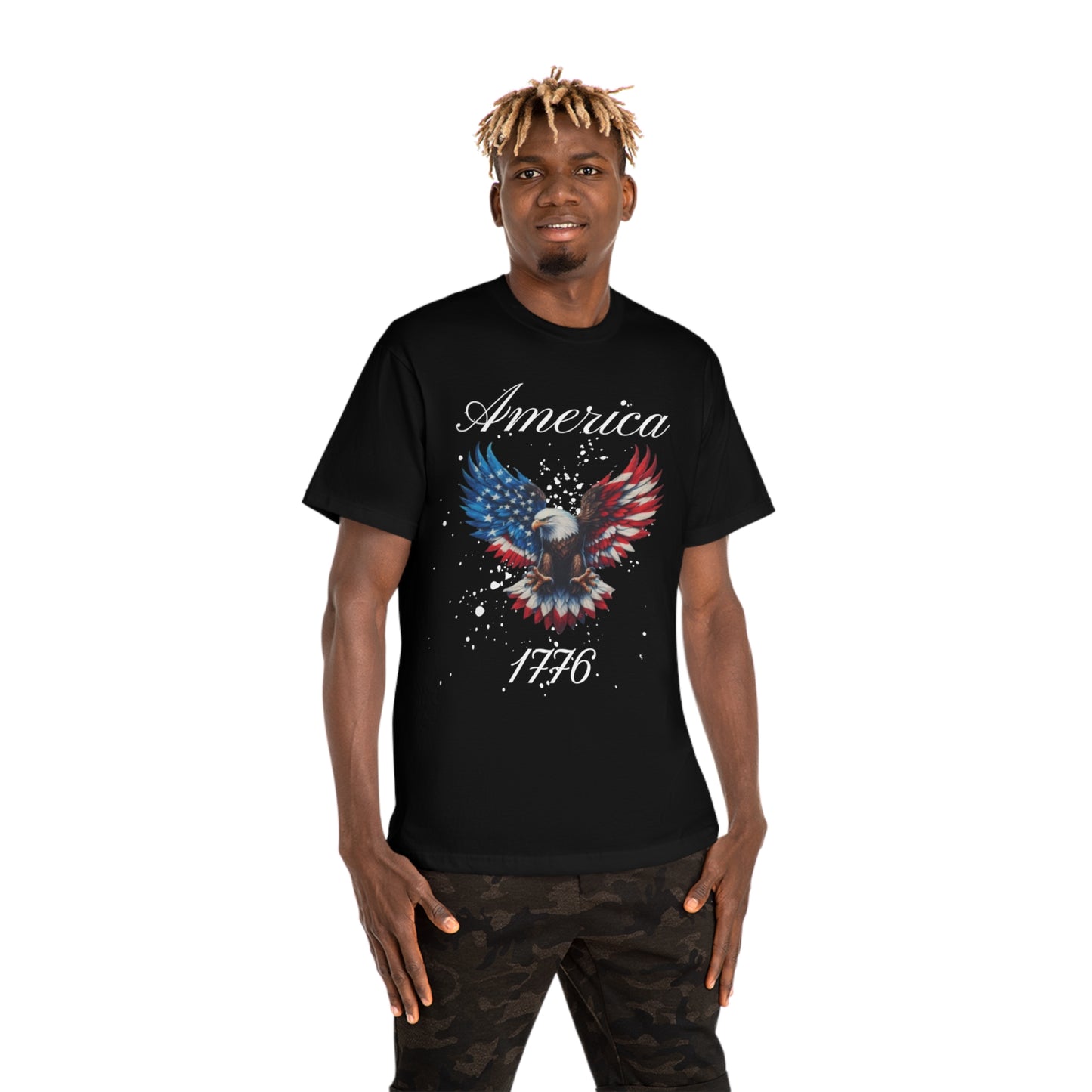 Patriotic Eagle T-shirt - Celebrate America 1776, Independence Day, Memorial Day, Veteran's Day, 4th of July, Unisex Tee, Statement Shirt