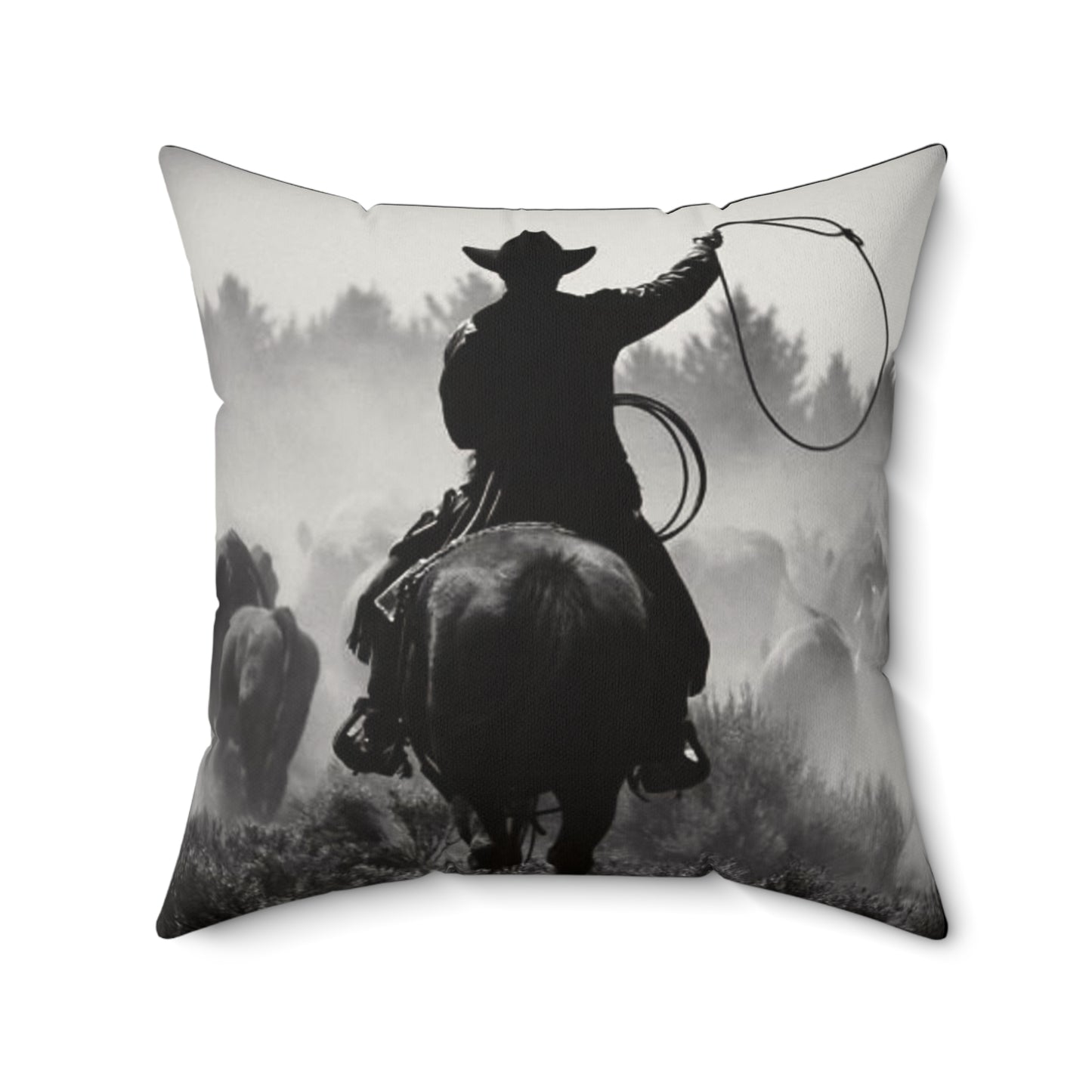 Kick The Dust Up Faux Suede Pillow, Cozy Home Decor, Motivational Cushion, Bohemian Bedroom Accessory, Unique Gift Idea