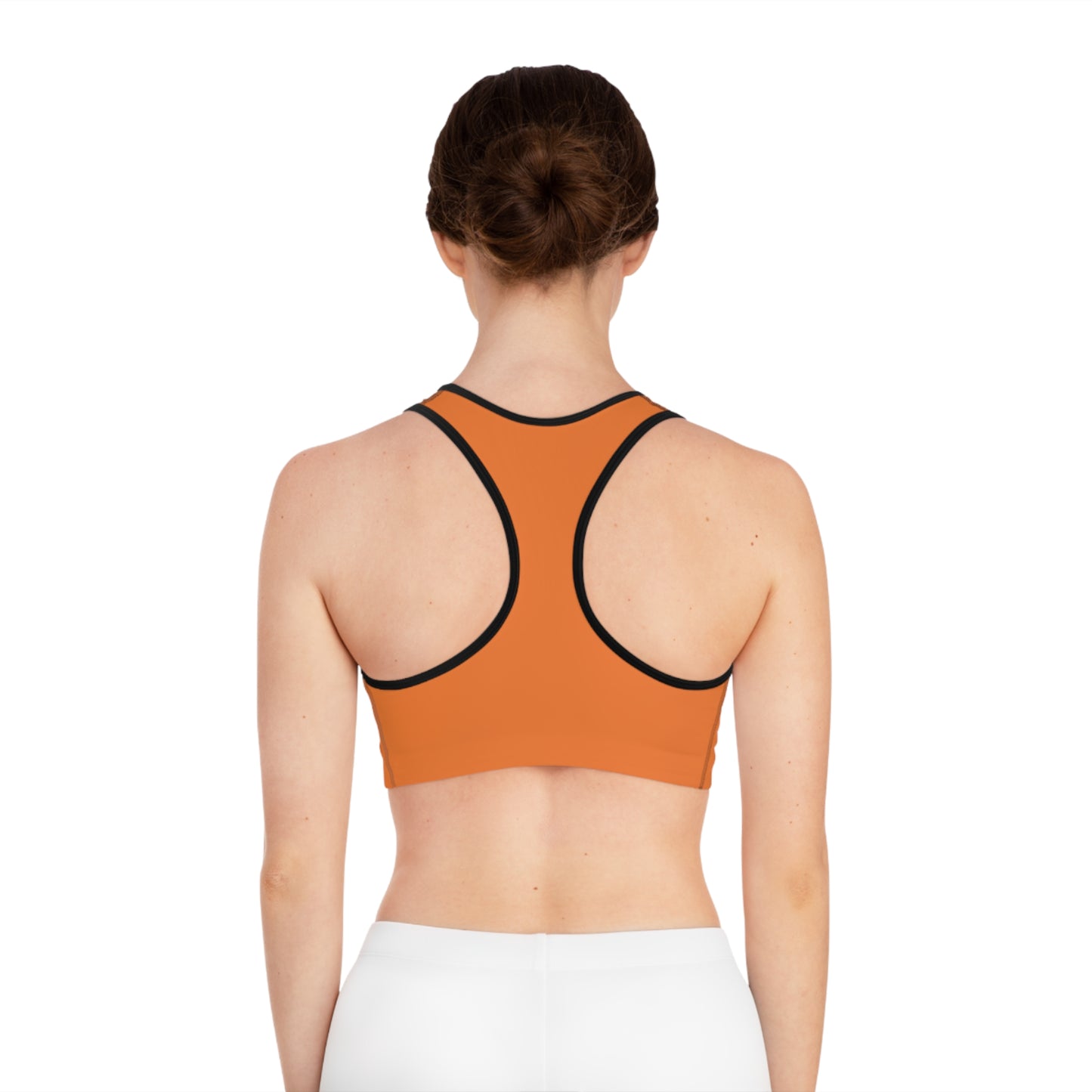Arrow Ridge Sunset Orange Stylish Sports Bra for Active Women, Workout Top, Gym Essential, Fitness Apparel, Athleisure Wear, Yoga Gear