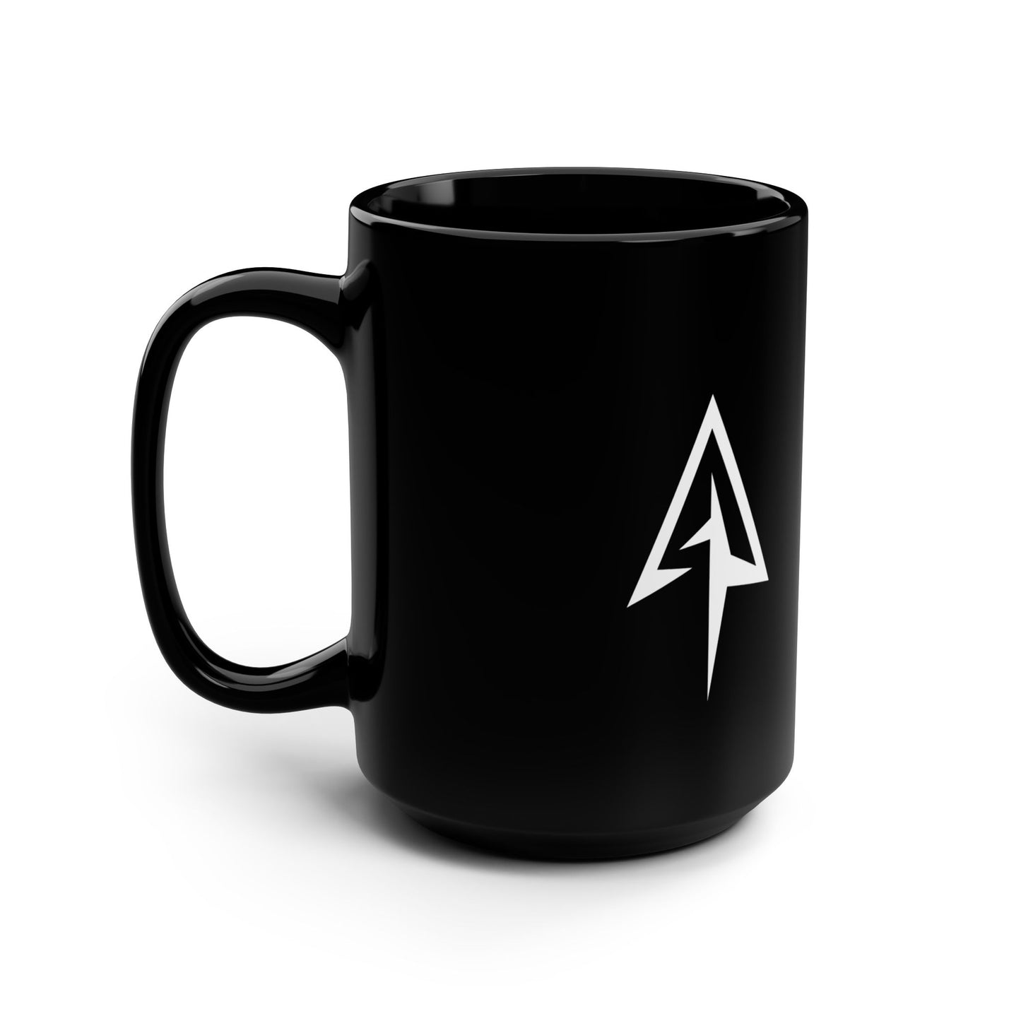 Modern Minimalist Black Mug, 15oz Coffee Cup for Gamers, Unique Gift for Him/Her, Office Decor, Birthday Present, Customizable