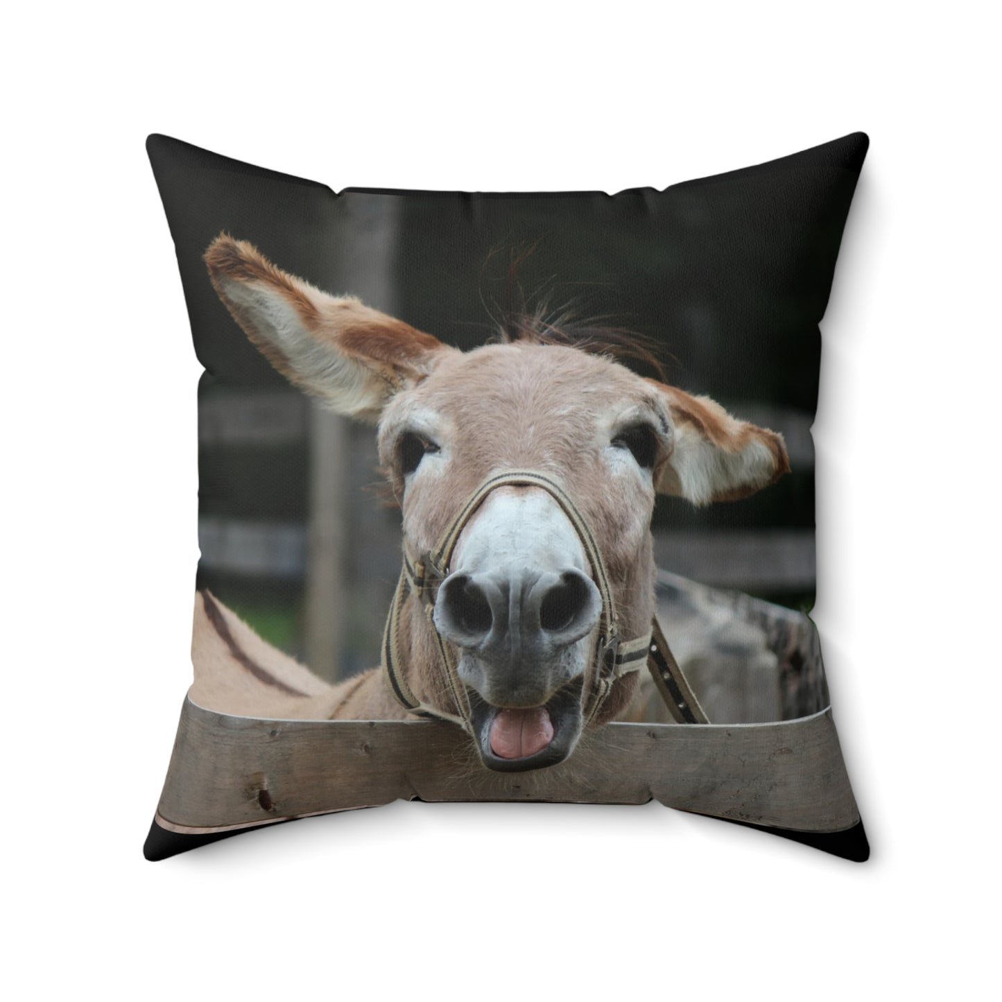 Donkey Faux Suede Pillow, Cozy Home Decor, Motivational Cushion, Bohemian Bedroom Accessory, Unique Gift Idea