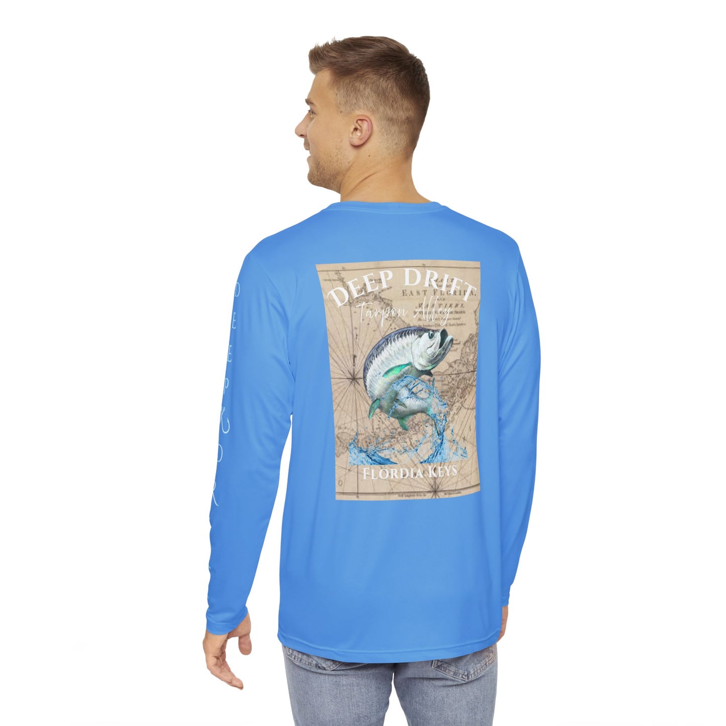 Deep Drift Men's Long Sleeve Shirt, Fisherman Apparel, Summer Clothing, Beachwear, Outdoor Adventure Shirt