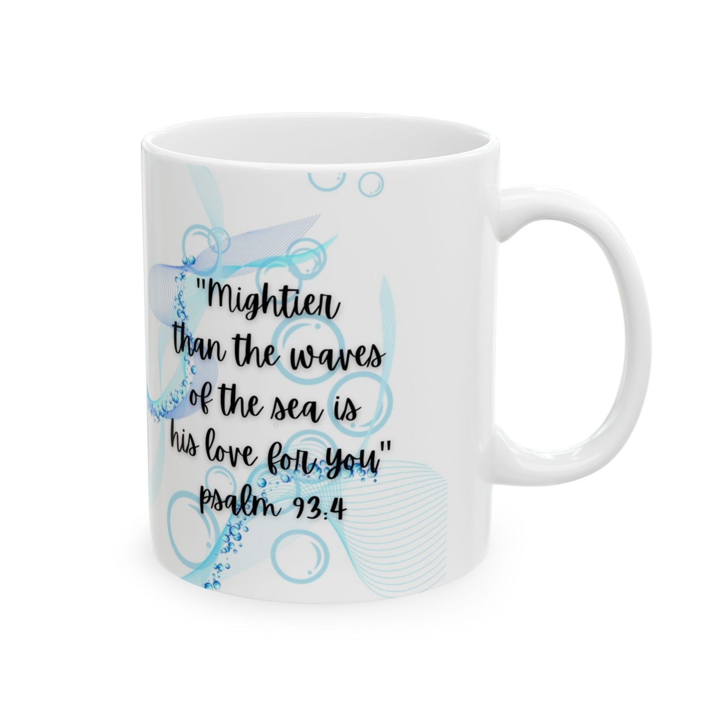 Inspirational Ceramic Mug - Ocean Waves Design, Motivational Coffee Cup, Gifts for Friends, Home Decor, Self-Care Essentials