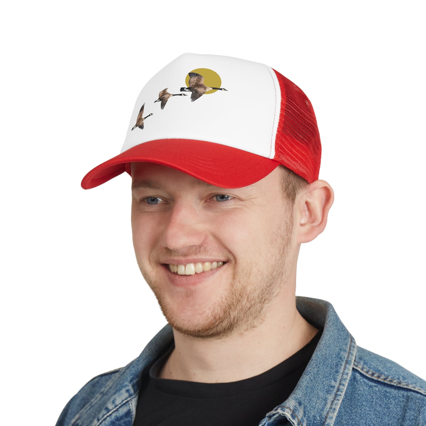 Geese Flying, Retro Trucker Hat, Nature lover Gifts , Outdoor Accessory, Beer Lover Gift, Summer BBQ Essential