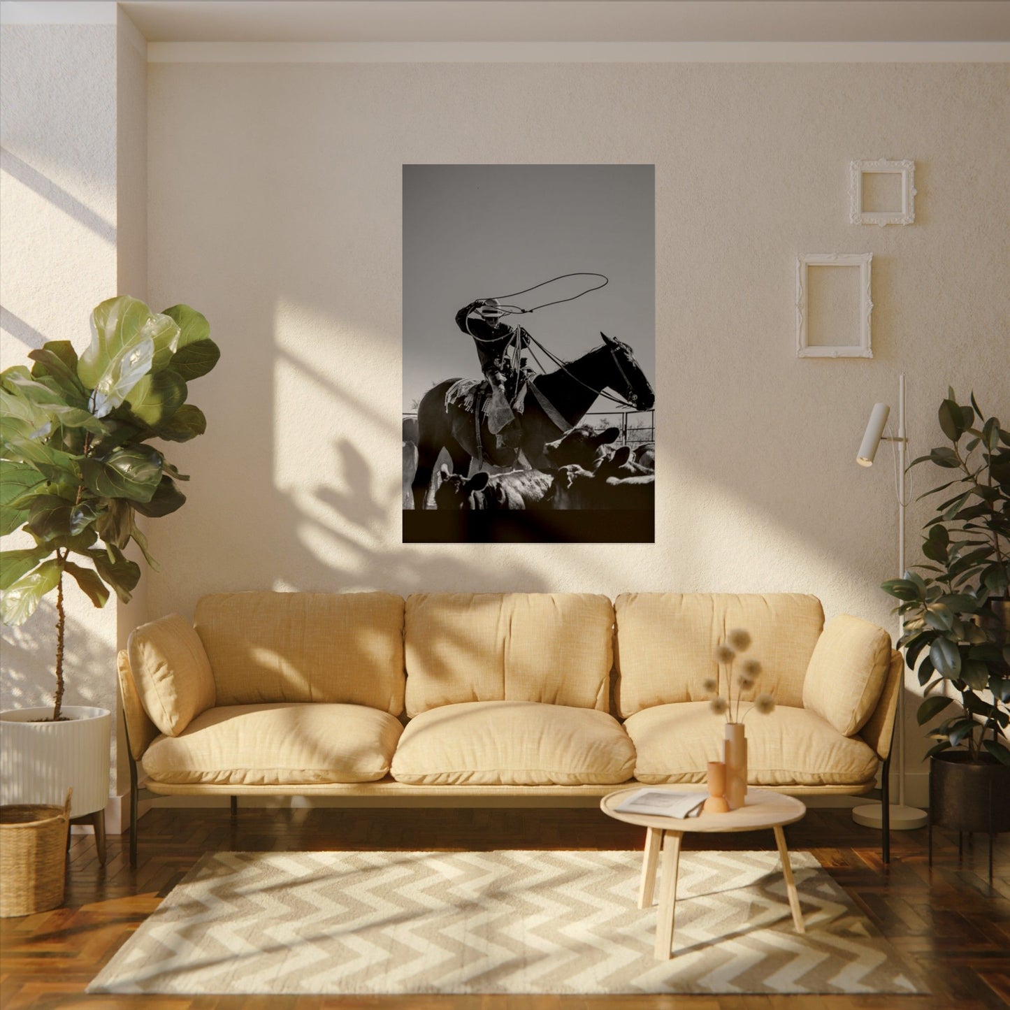 Cowboy Up – Western Textured Watercolor Matte Posters