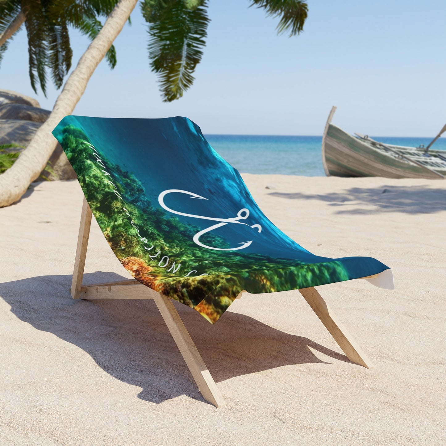 Hooked Horizon Co. Ocean Coral Coastal Vibes Beach Towel - Perfect for Summer, Pool Days, Camping, Beach Parties, Vacation Fun