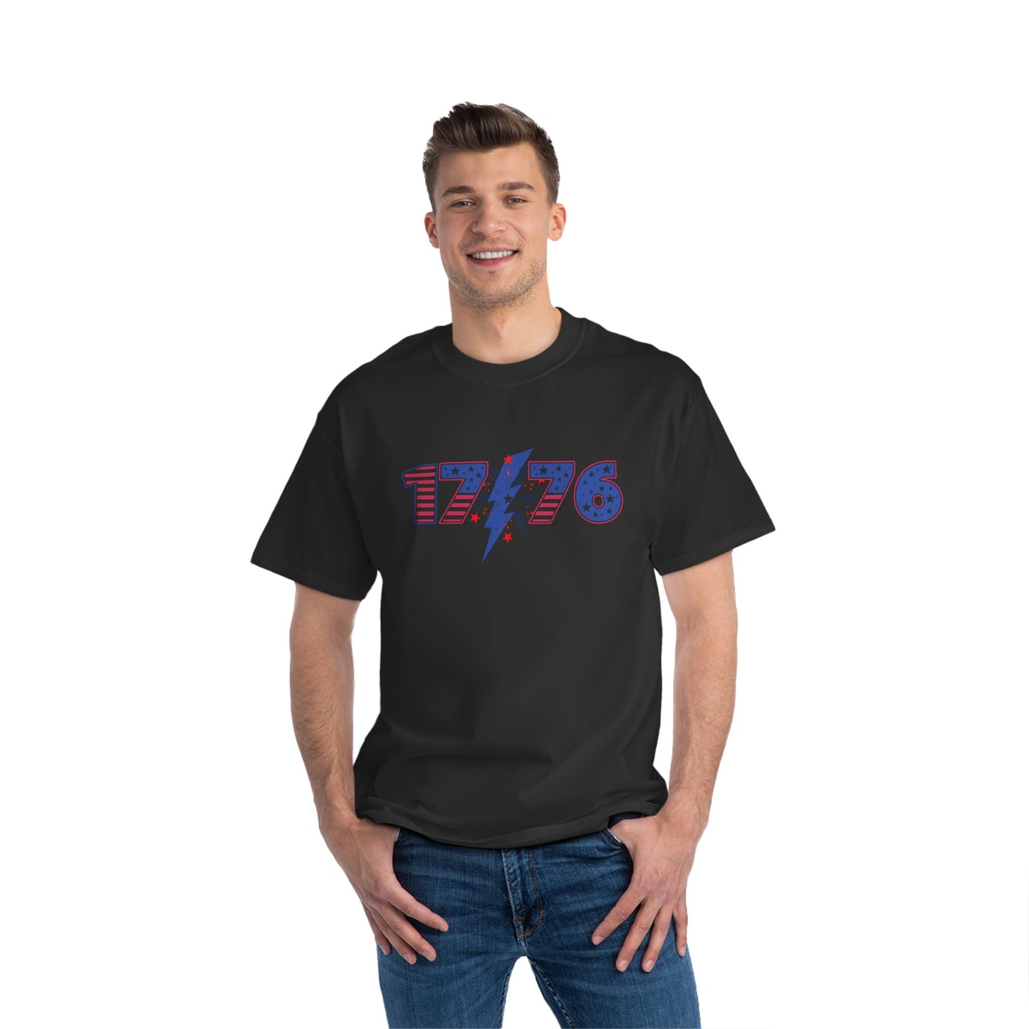 1776 Lightning Bolt Patriotic T-Shirt | America 1776 Design, Fourth of July Shirt, Independence Day Tee, Memorial Day Top, Gift for Veterans