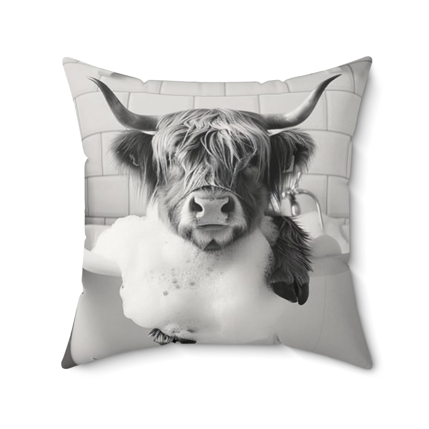 2 In 1 Dual Highlander Cow Faux Suede Pillow, Cozy Home Decor, Motivational Cushion, Bohemian Bedroom Accessory, Unique Gift Idea, Stay Wild