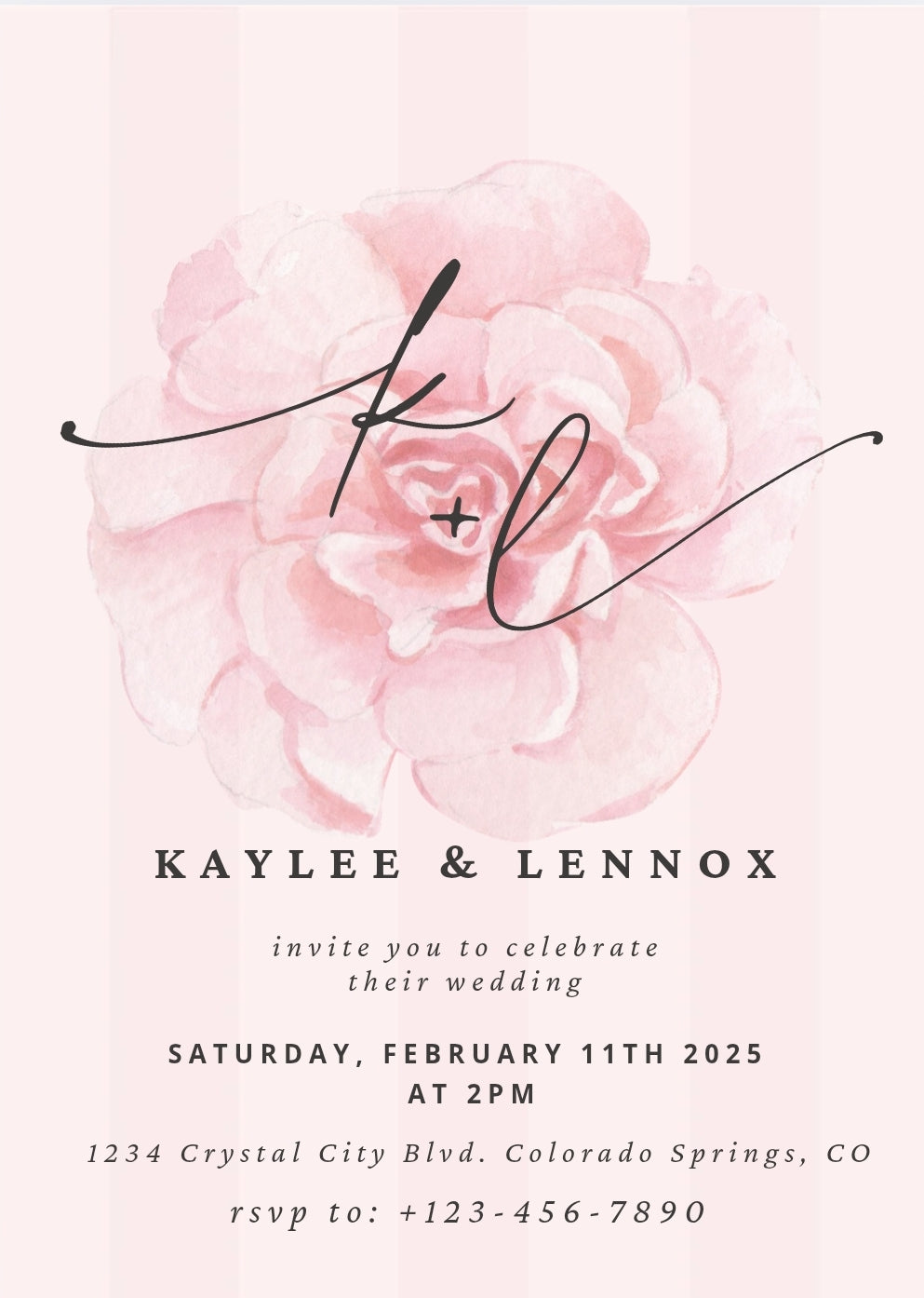 Floral Wedding Invitation – The Kaylee & Lennox