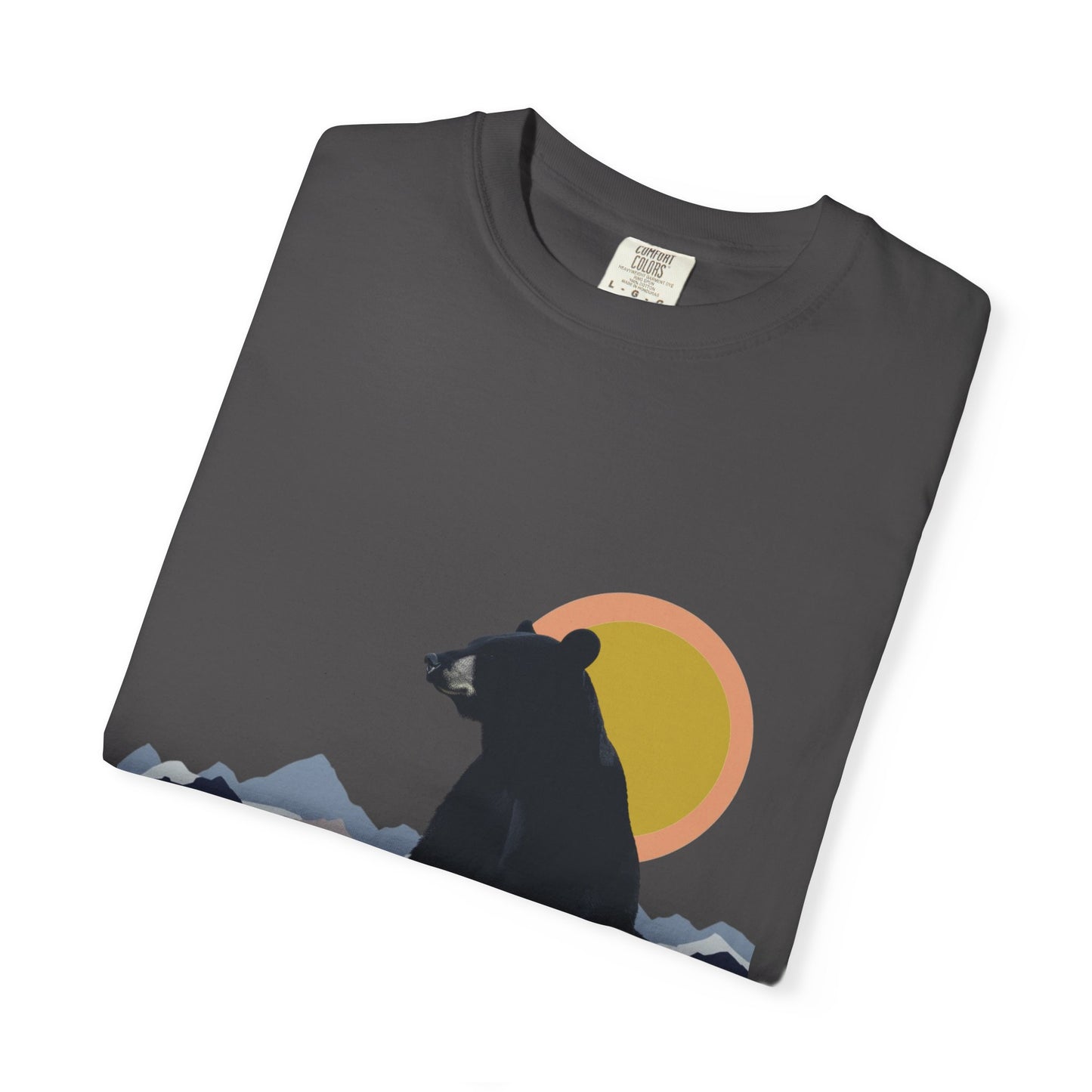 Bear Wildlife Adventure Tee Unisex Garment-Dyed T-shirt, Boho Nature Tee, Camping Shirt, Adventure Apparel, Gift for Wilderness Lovers