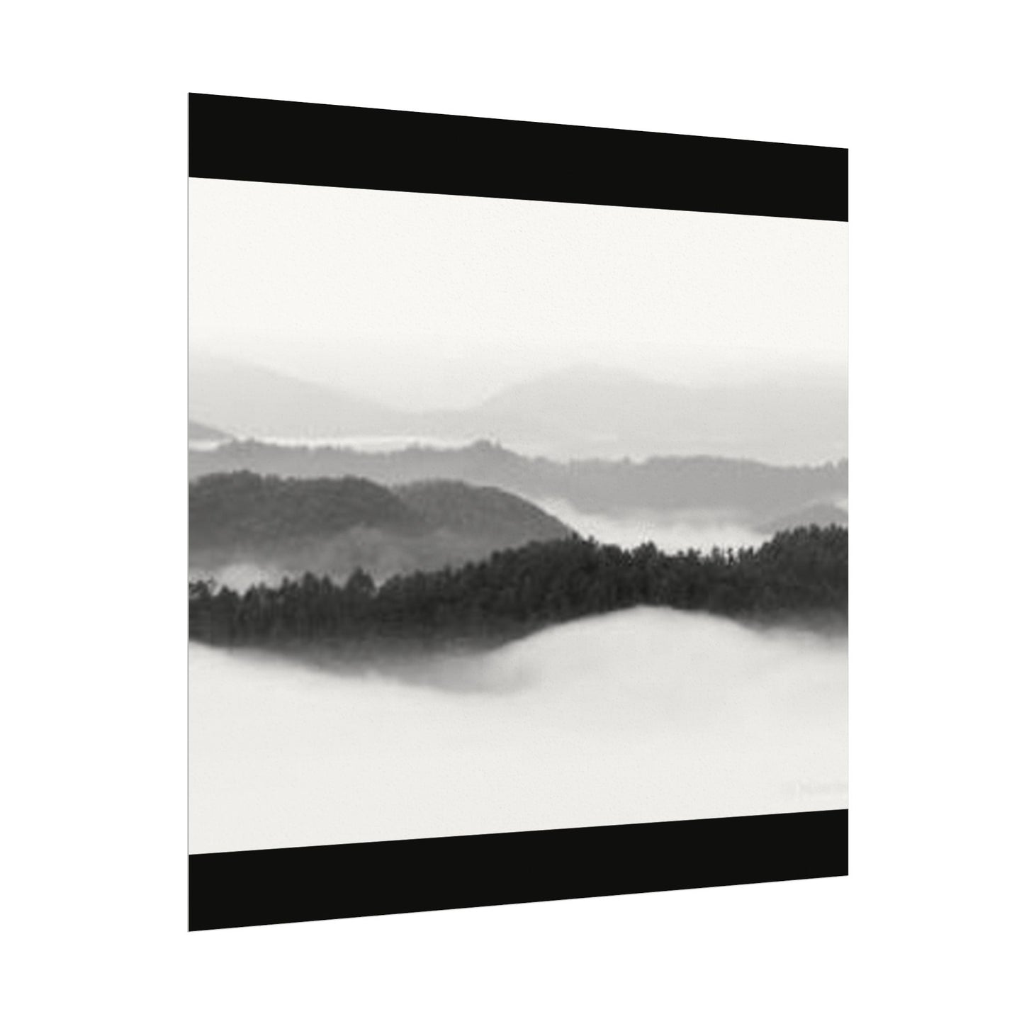 Smokey Mountain Range– Western Textured Watercolor Matte Posters