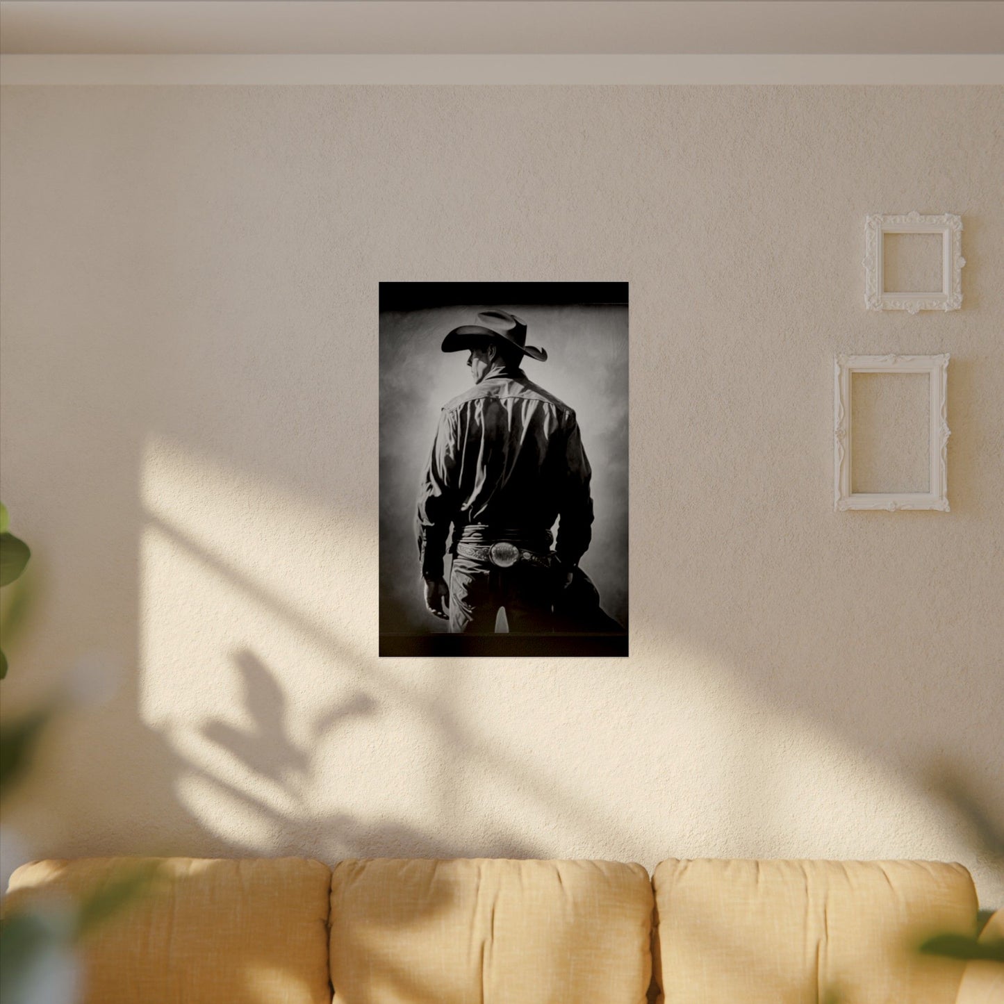 The Lone Rider – Western Textured Watercolor Matte Posters