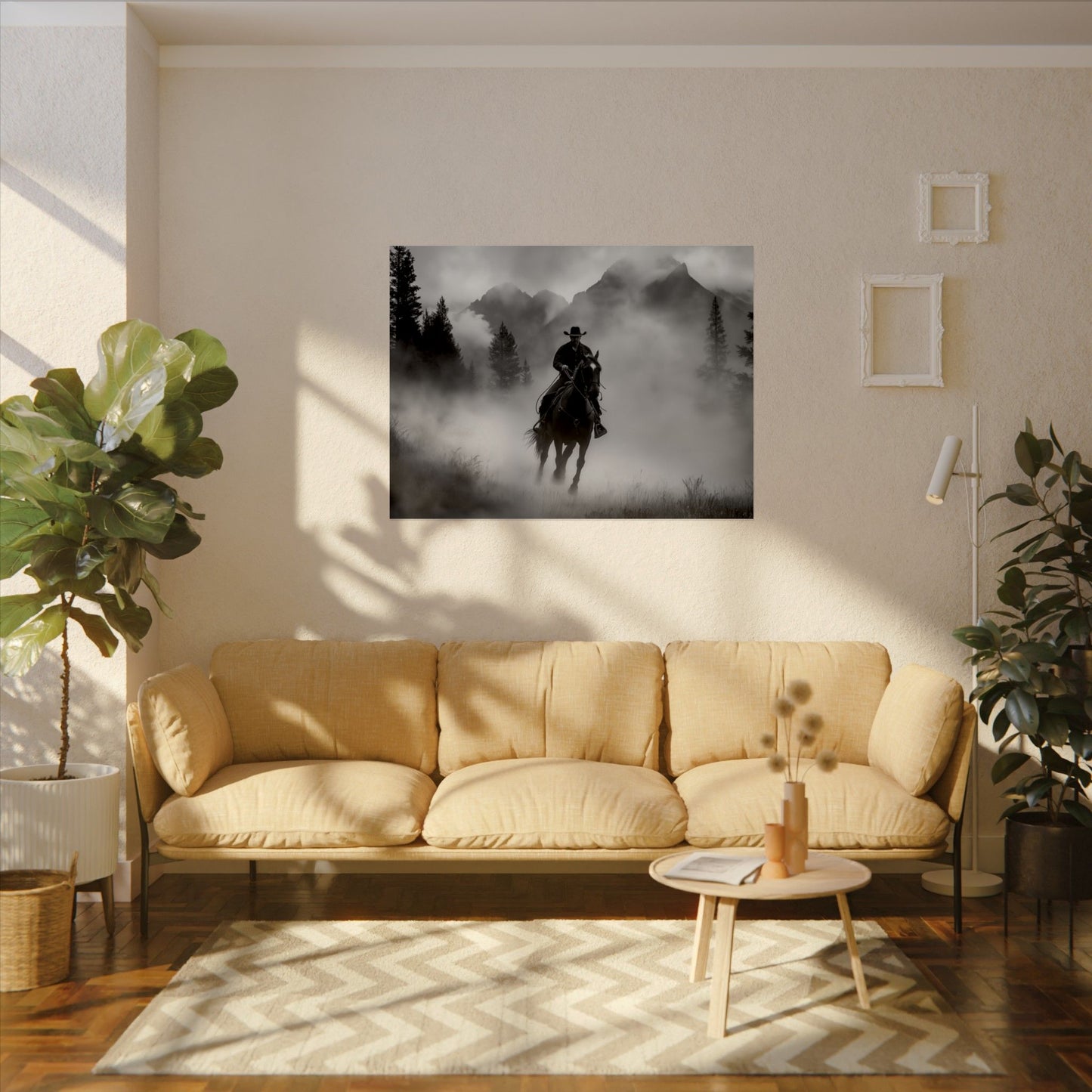 Storm Rider– Western Textured Watercolor Matte Posters