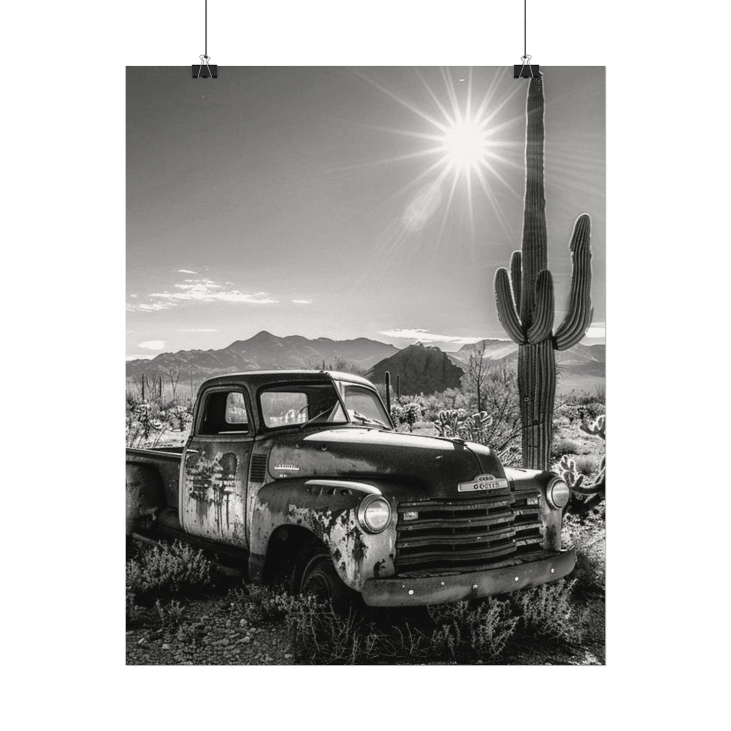 Deserted Wasteland – Western Textured Watercolor Matte Posters