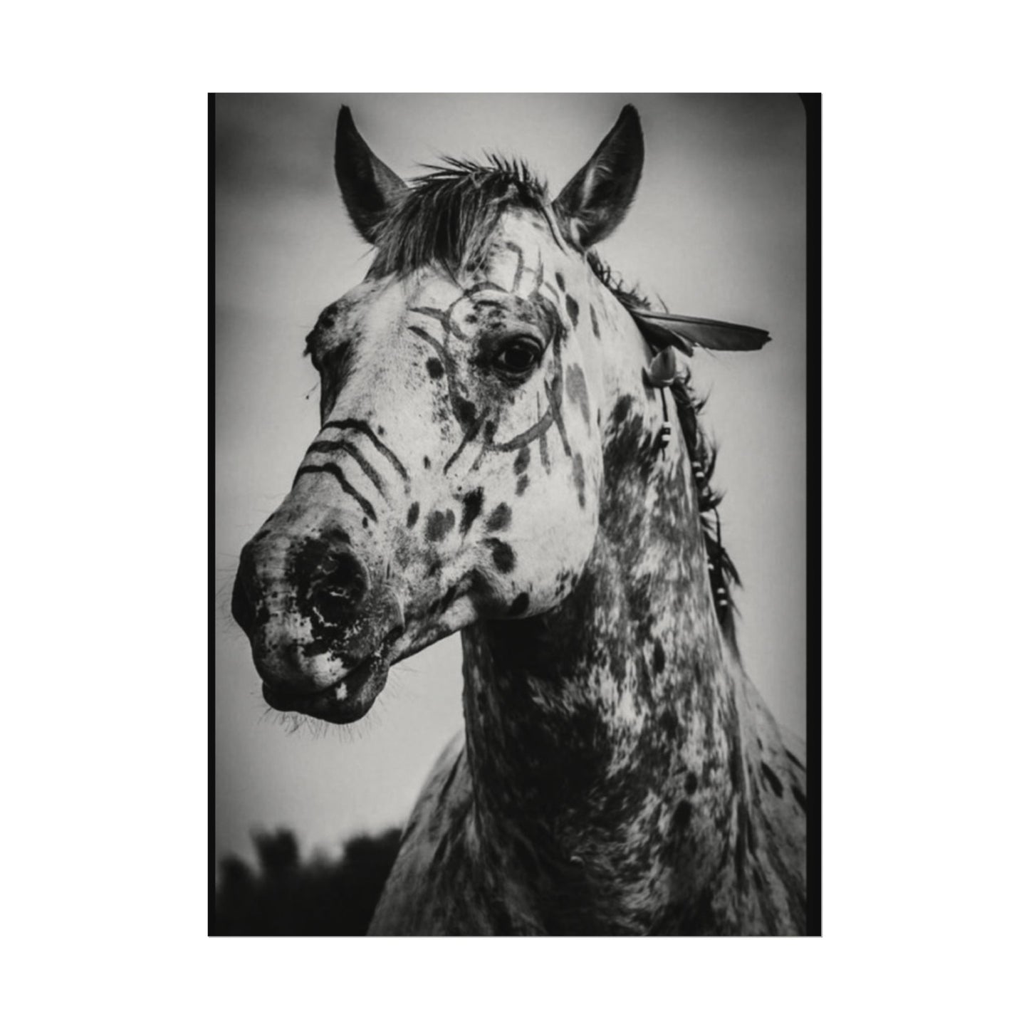 Pale Rider – Western Textured Watercolor Matte Posters