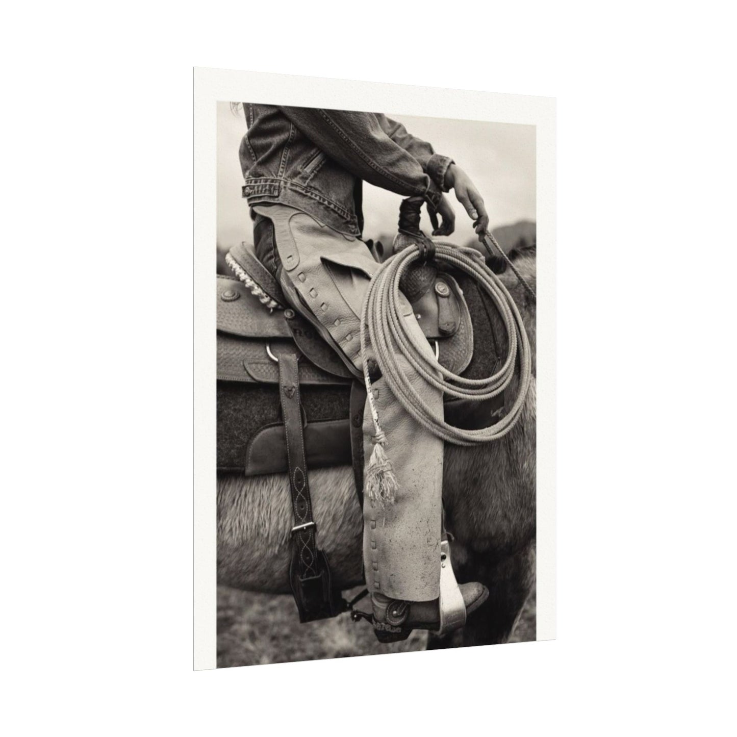 Back In The Saddle – Western Textured Watercolor Matte Posters