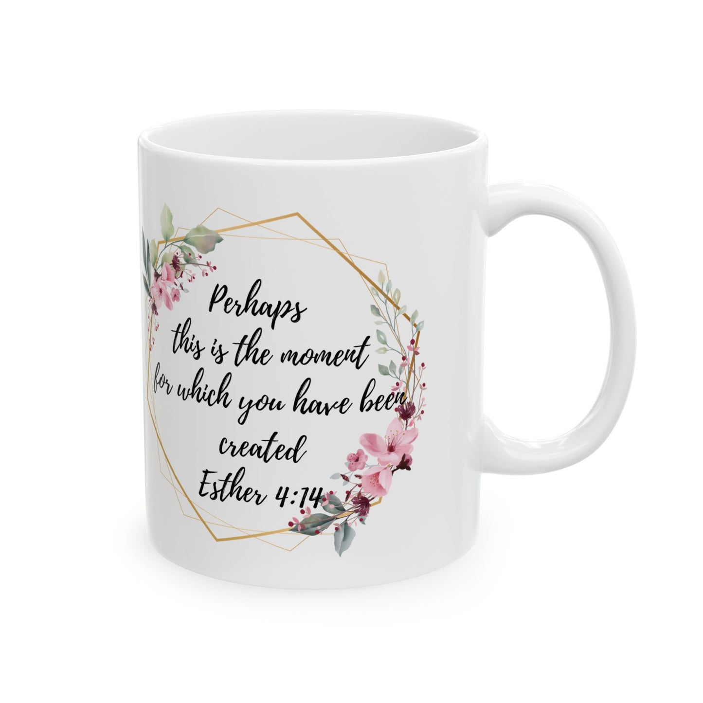 Floral Engagement Gift Mug, Personalized Romantic Coffee Cup, Wedding Keepsake, Cute Floral Tea Mug, Ceramic Love Mug