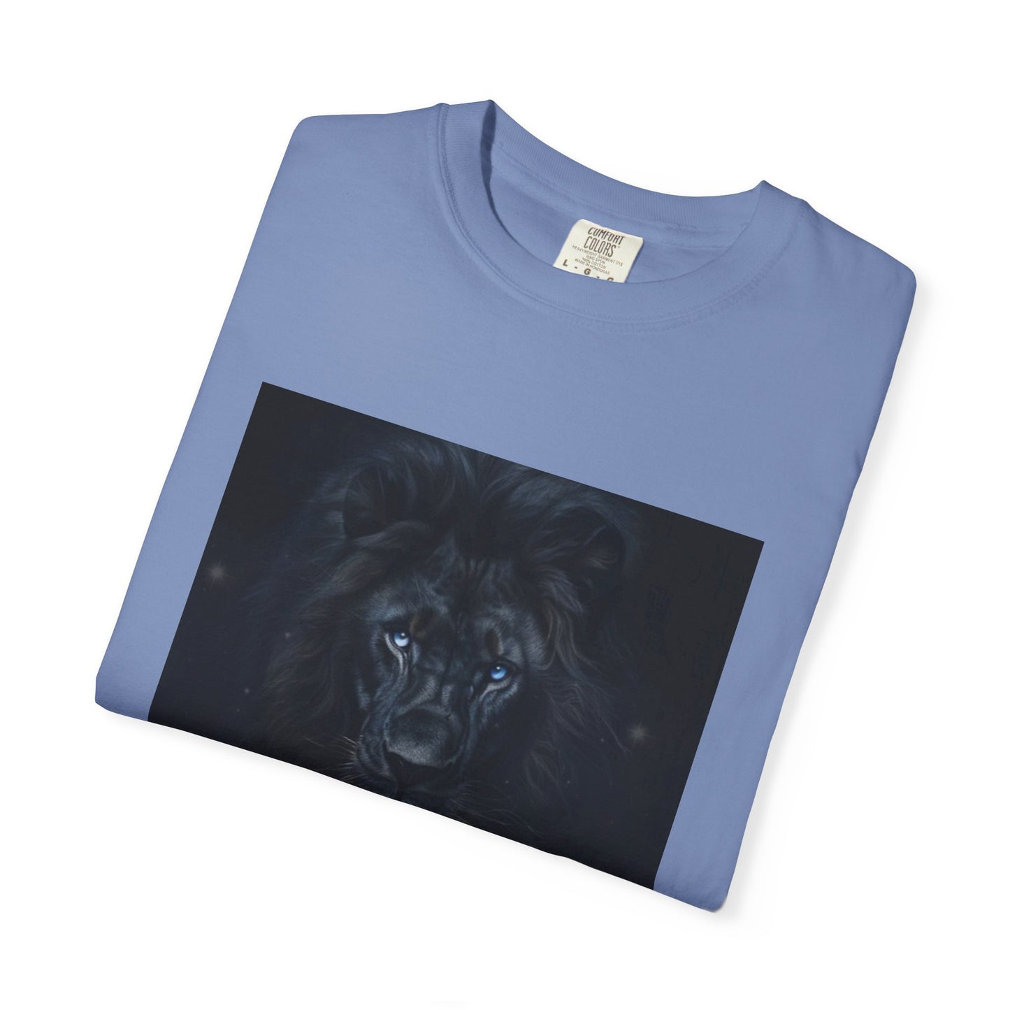 Fearless Lion Spiritual Unisex Garment-Dyed T-shirt, Bold Graphic Tee, Inspirational Apparel, Gifts for Animal Lovers, Motivational Fashion