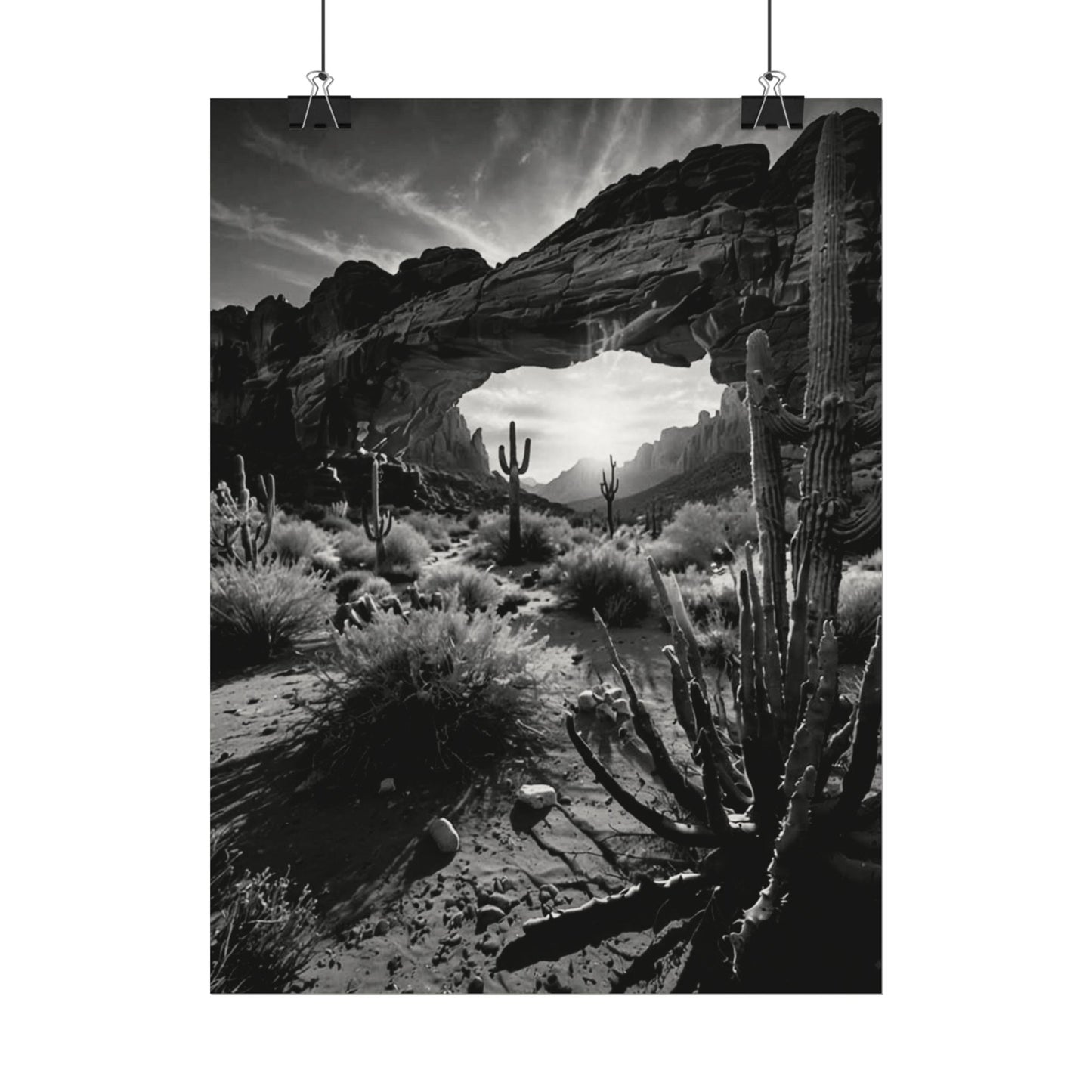 Desert Mornings – Western Textured Watercolor Matte Posters
