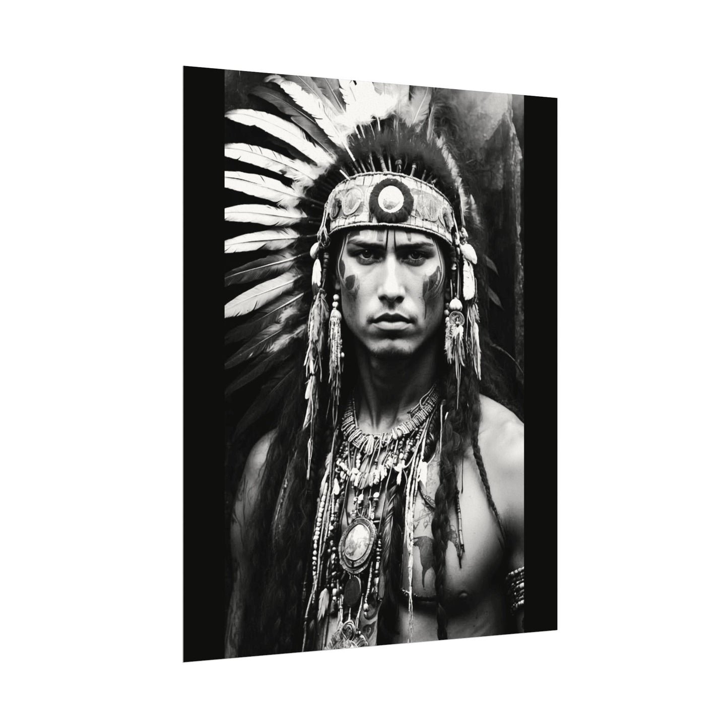 Strength In Stillness– Western Textured Watercolor Matte Posters