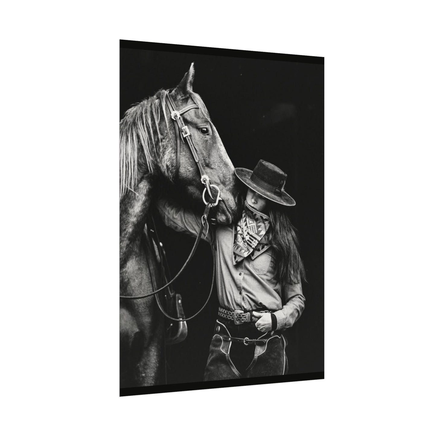 A Whisper Between Friends  – Western Textured Watercolor Matte Posters