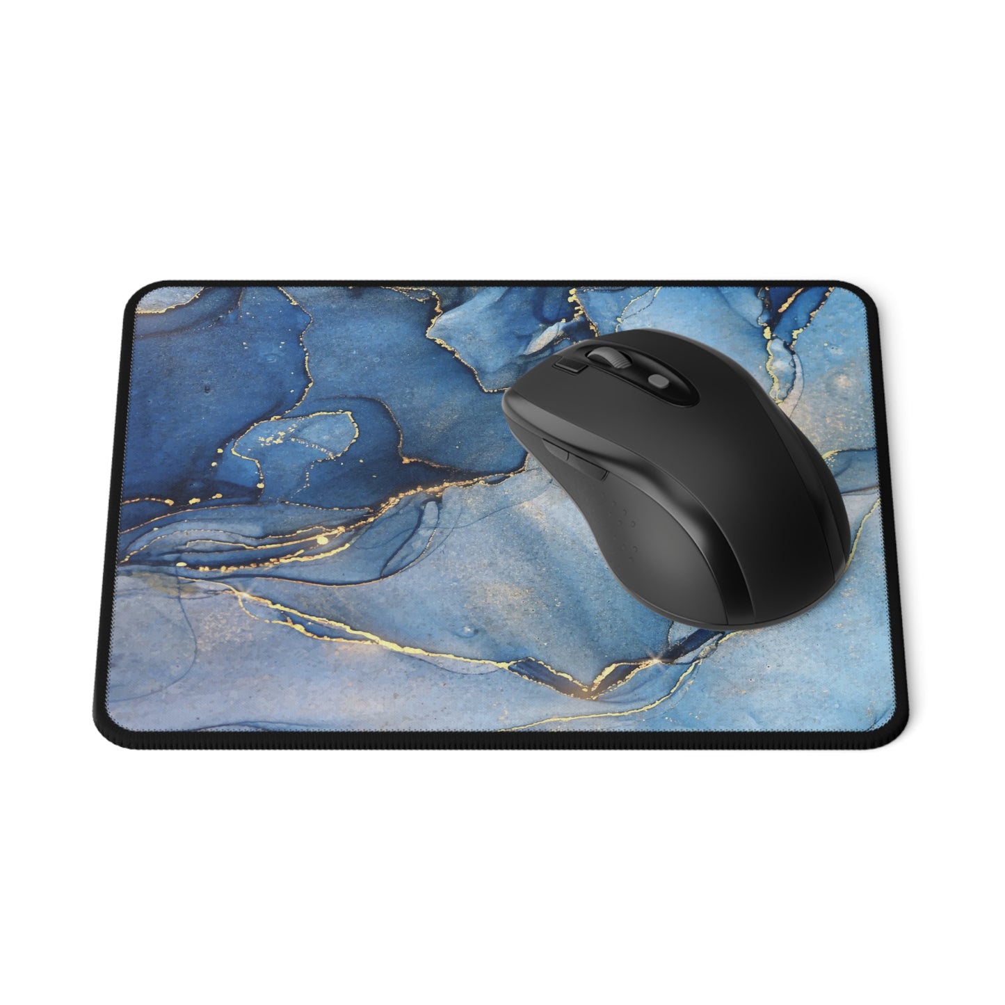 Blue & Gold Marble Non-Slip Gaming Mouse Pad, Computer Accessories, Gamer Gift, Desk Decor, Unique Mouse Mat, Animal Lover Gift