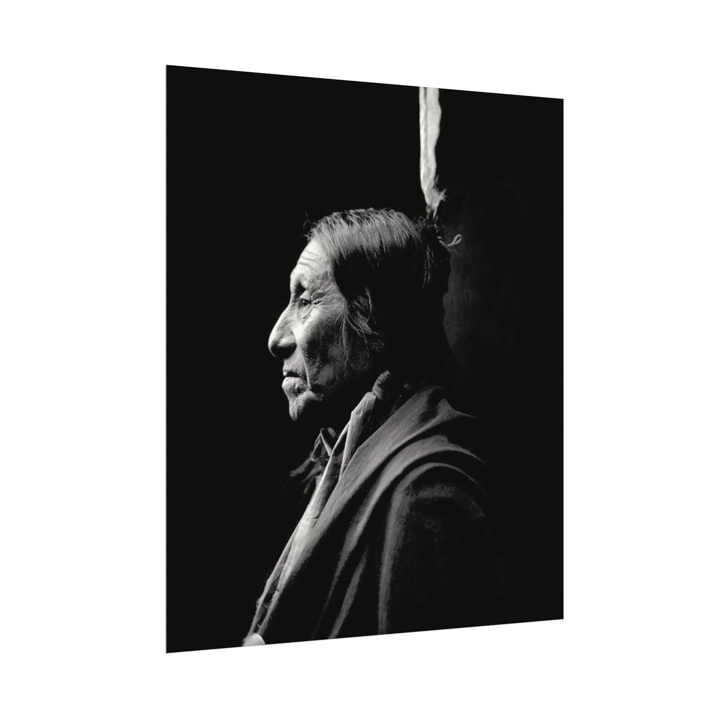 Silent Wisdom – Western Textured Watercolor Matte Posters