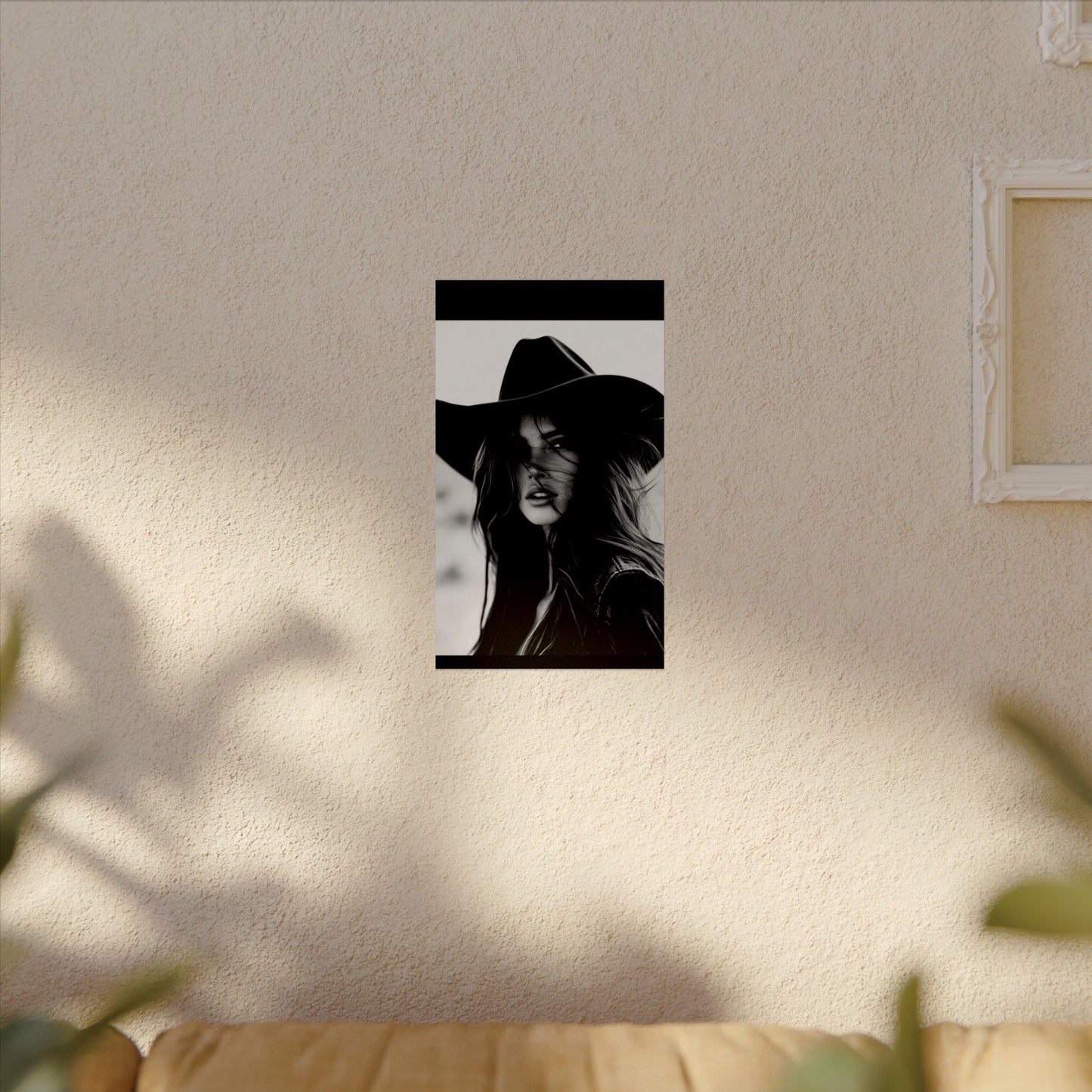 Smoldering Gaze – Western Textured Watercolor Matte Posters