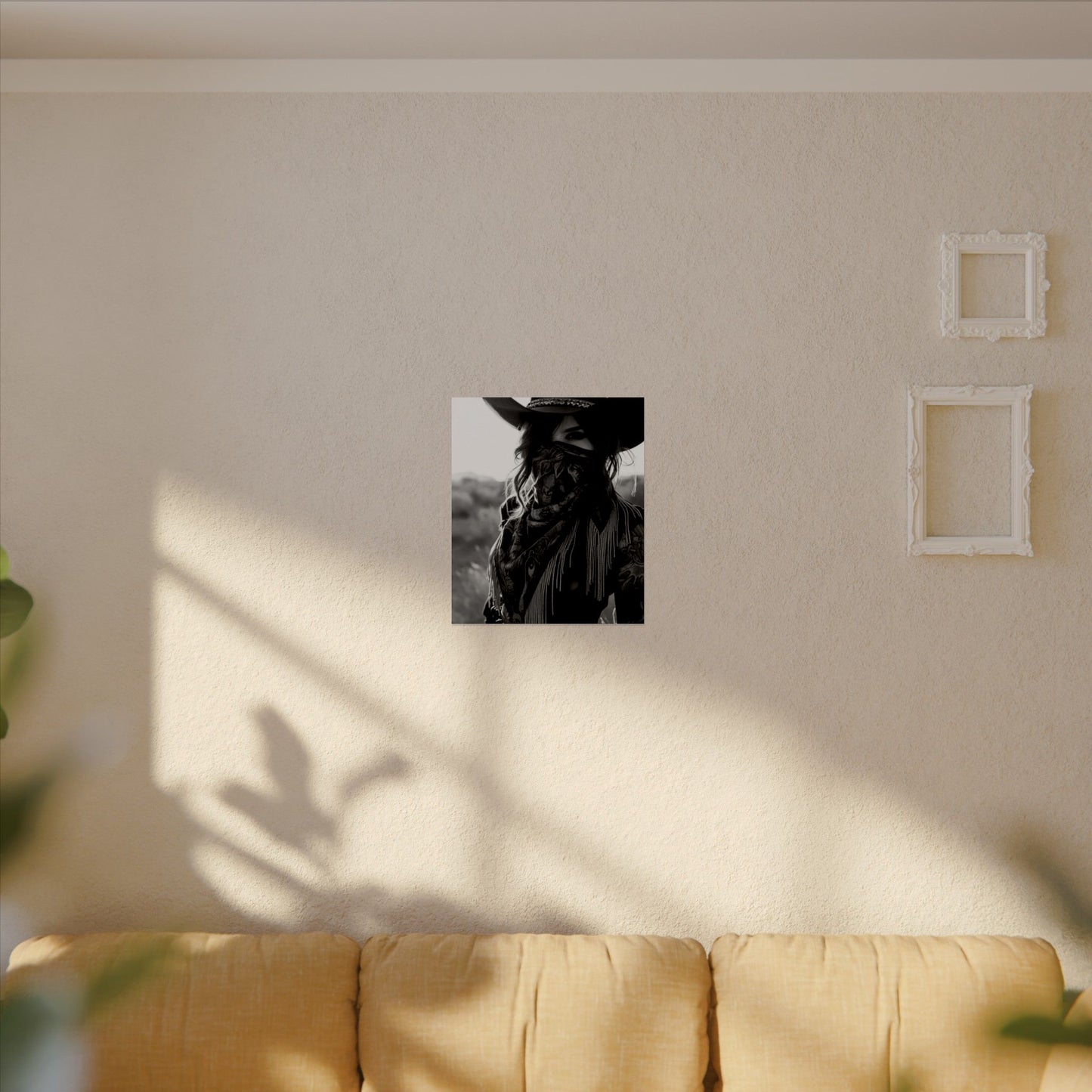 She Rode Alone— Western Outlaw Textured Watercolor Matte Posters