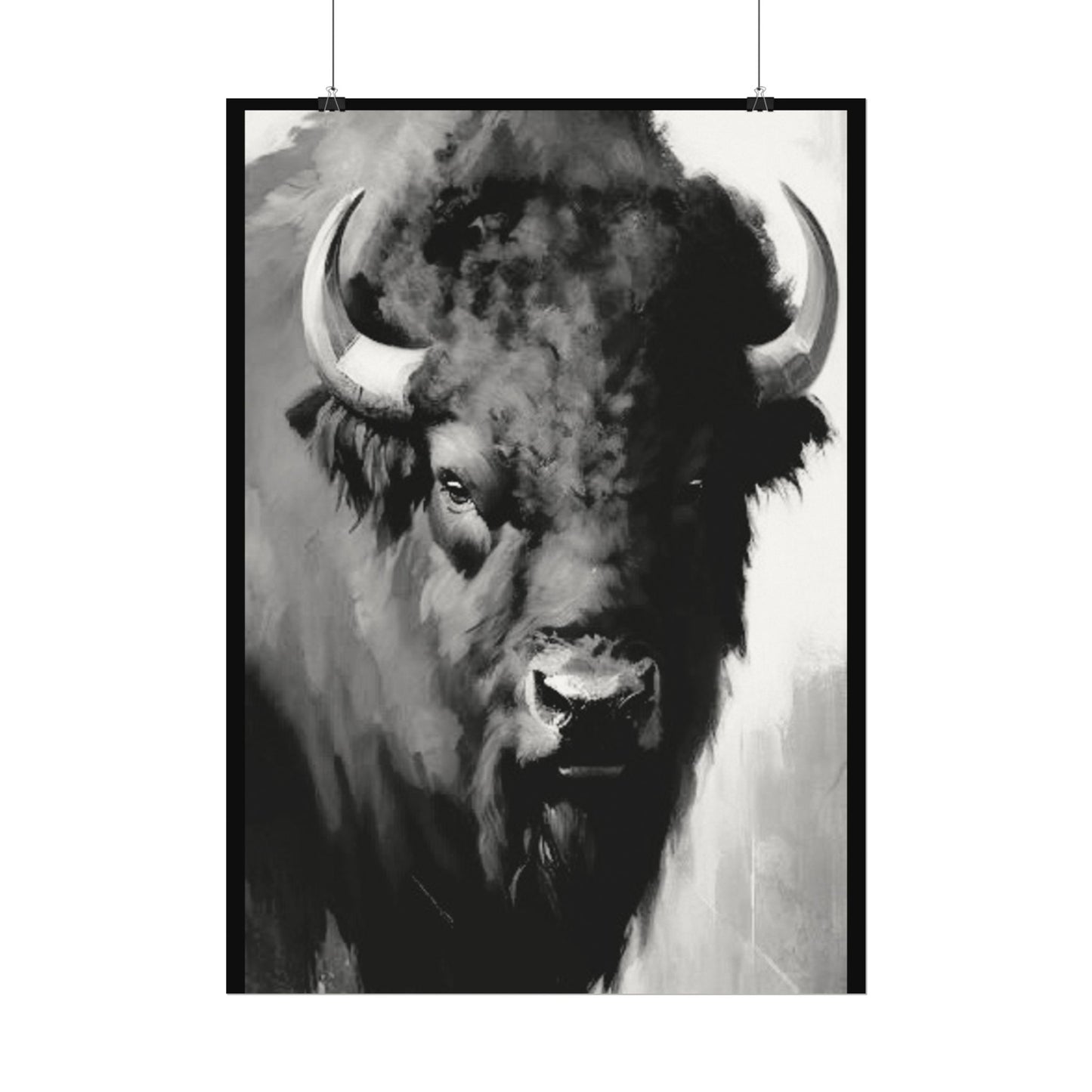 Buffalo Ridge – Western Textured Watercolor Matte Posters