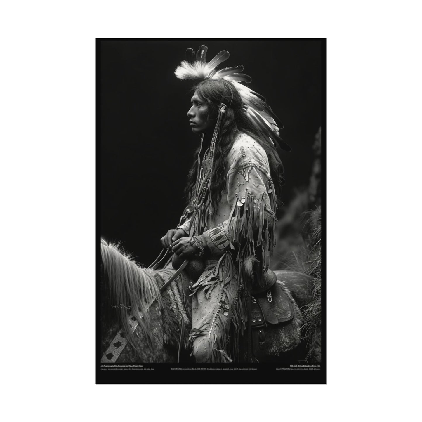 Ghost Rider – Western Textured Watercolor Matte Posters