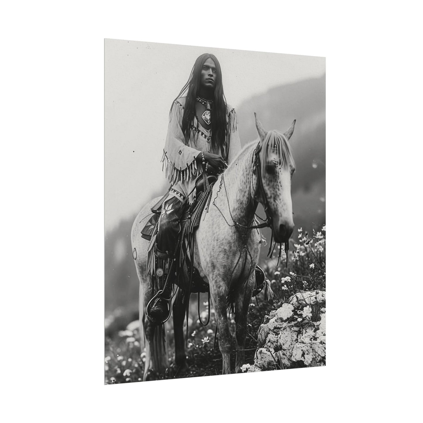 Ancestors Horizon – Western Textured Watercolor Matte Posters