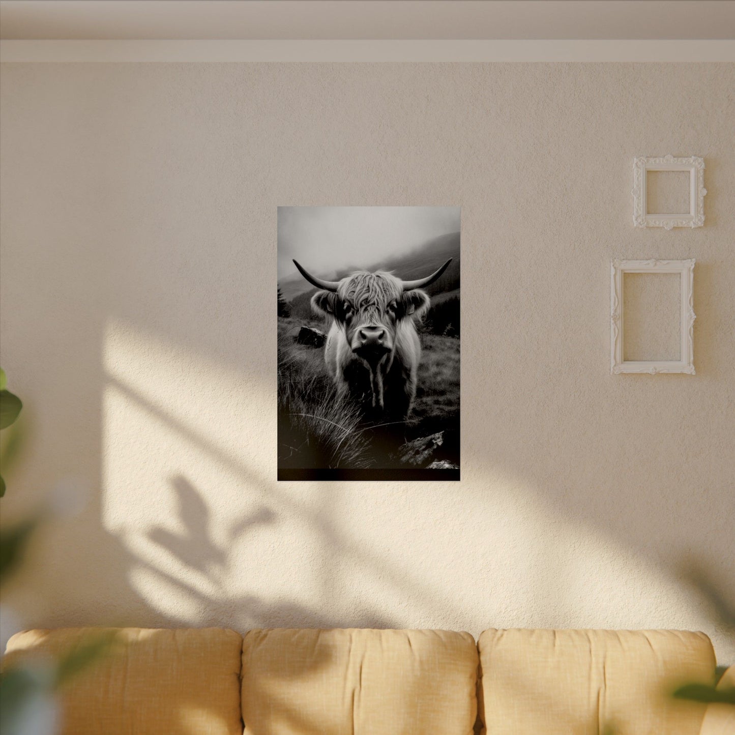 The Horned Guard – Western Textured Watercolor Matte Posters