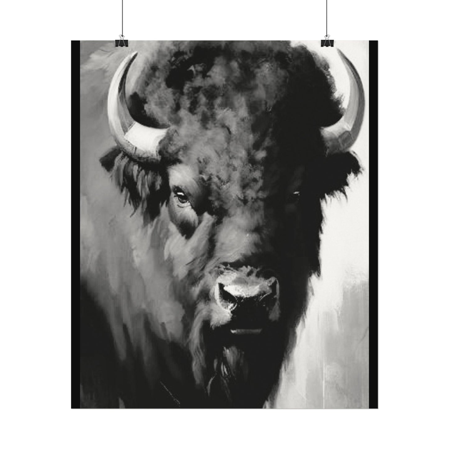 Buffalo Ridge – Western Textured Watercolor Matte Posters