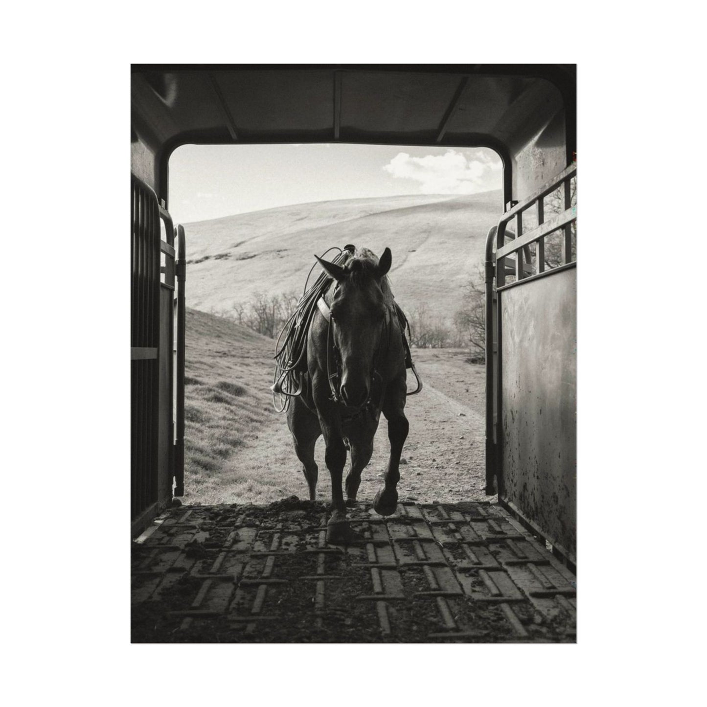 Leathered & Loaded – Western Textured Watercolor Matte Posters