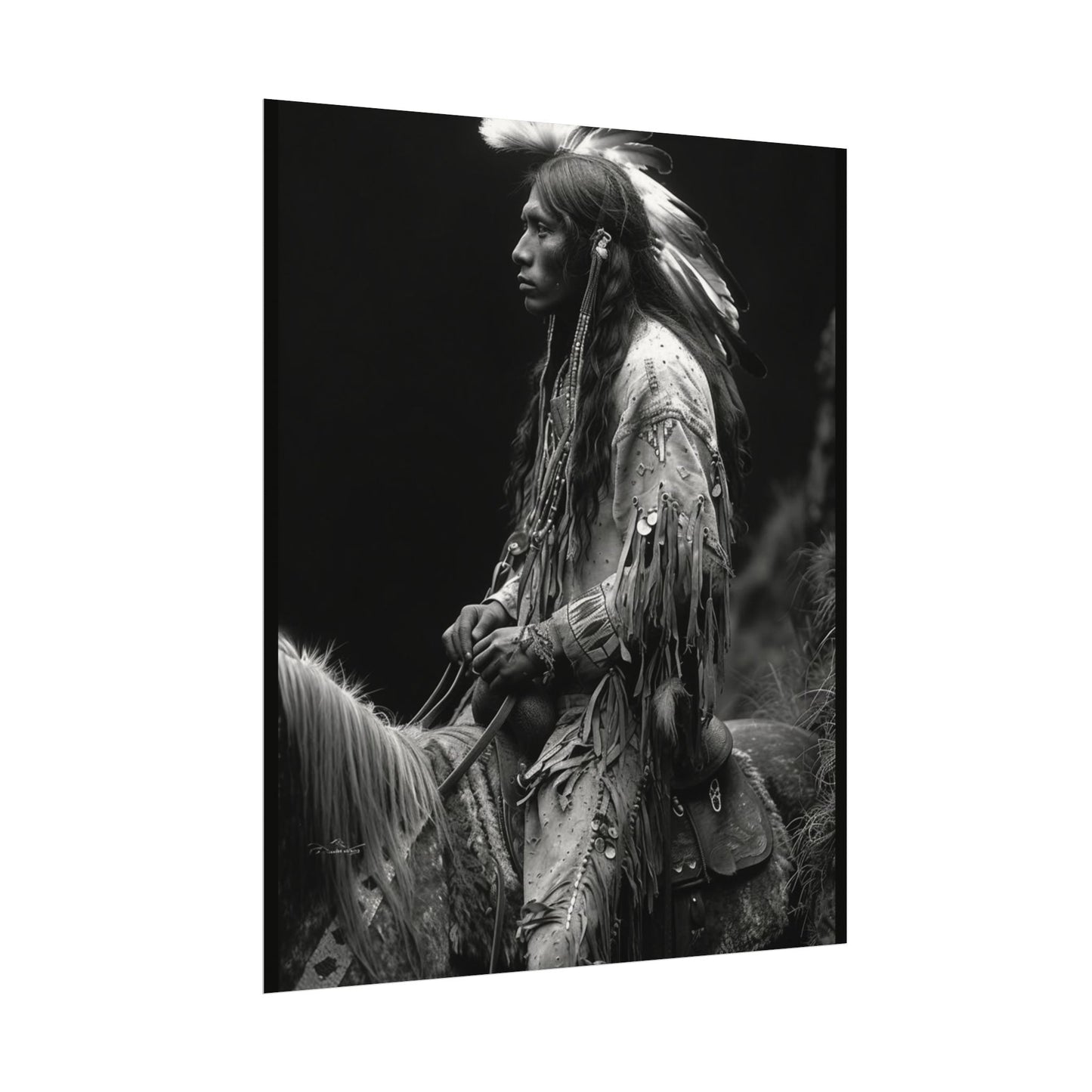 Ghost Rider – Western Textured Watercolor Matte Posters