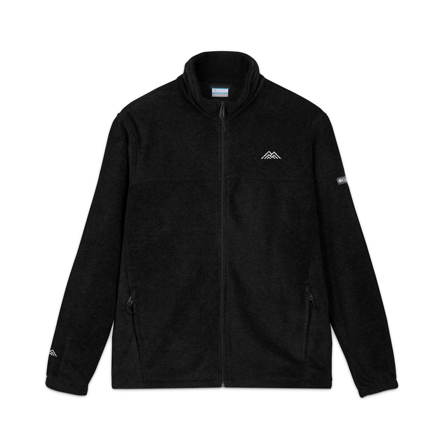 Double Mountain Cozy Embroidered Fleece Jacket - Perfect for Outdoor Adventures, Gift for Nature Lovers, Hiking Gear, Casual Layering, Winter Wear