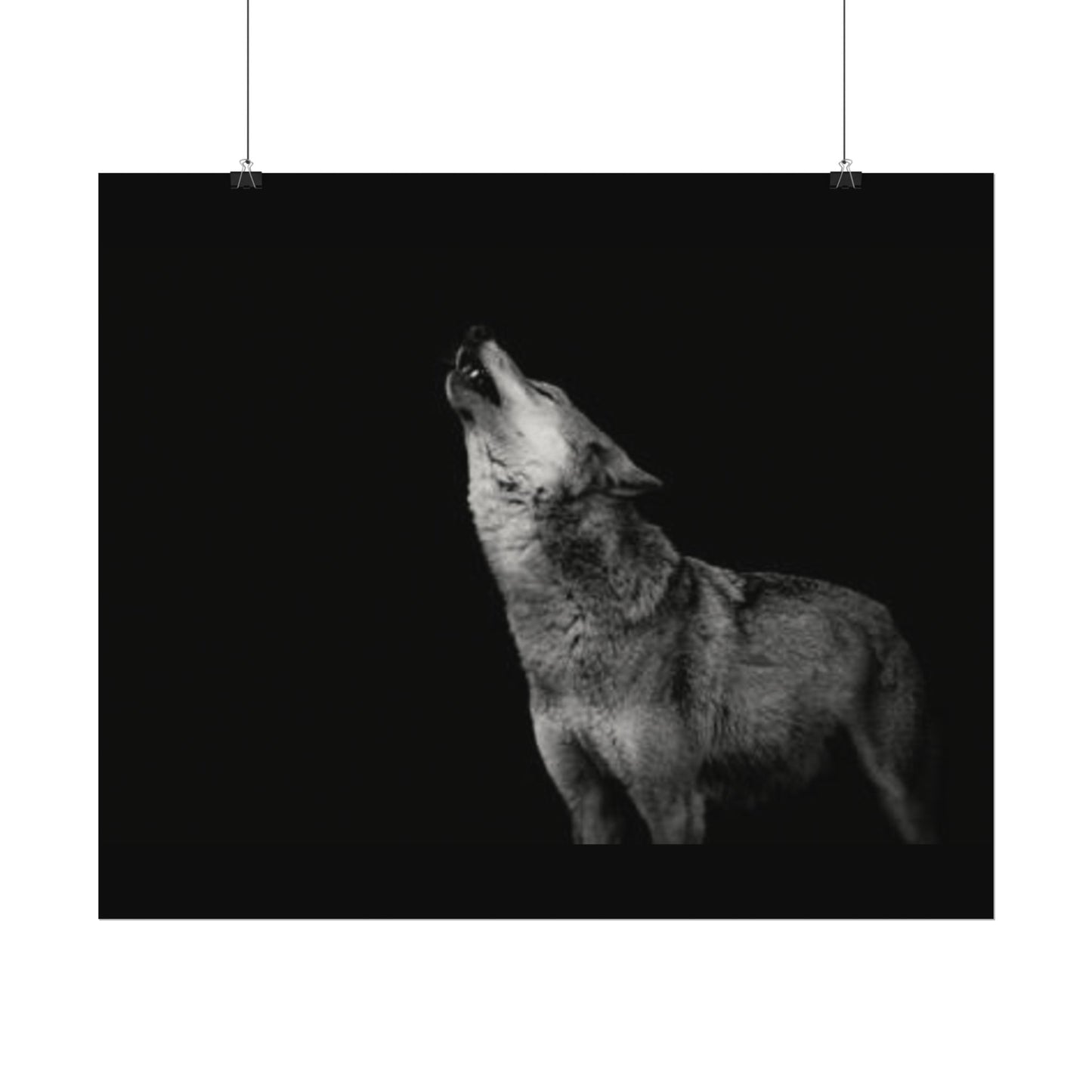 Howling At The Moon– Western Textured Watercolor Matte Posters