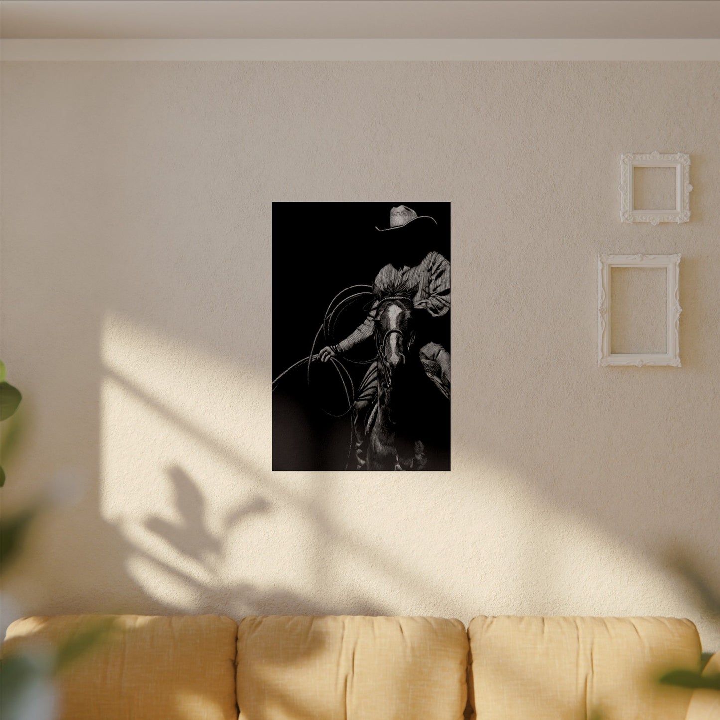 Lasso & Legacy – Western Textured Watercolor Matte Posters