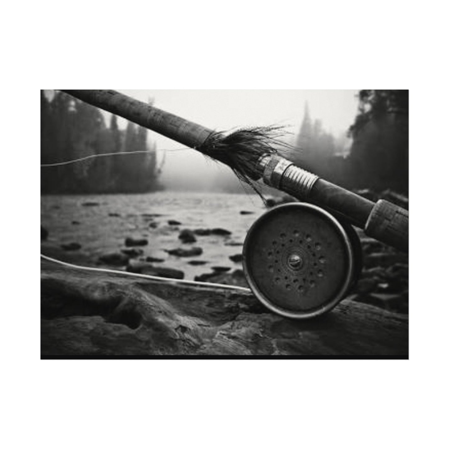 A River Runs Through It– Western Textured Watercolor Matte Posters