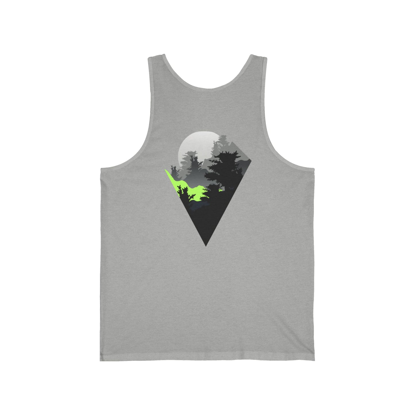 Arrow Ridge Unisex Jersey Tank Top with Scenic Graphic, Summer Casual Wear, Adventure Tank, Perfect for Hiking or Beach Days, Gift for Nature Lovers
