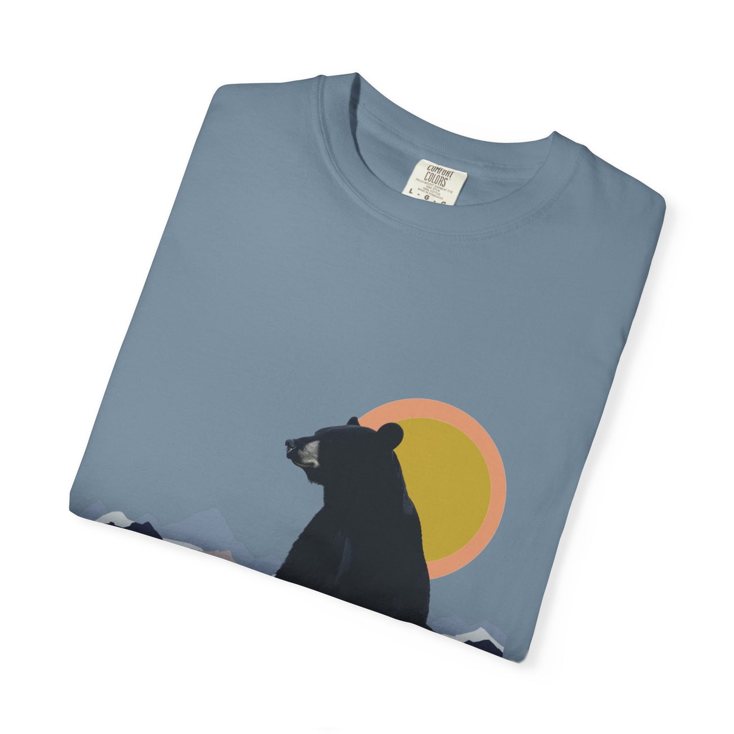 Bear Wildlife Adventure Tee Unisex Garment-Dyed T-shirt, Boho Nature Tee, Camping Shirt, Adventure Apparel, Gift for Wilderness Lovers