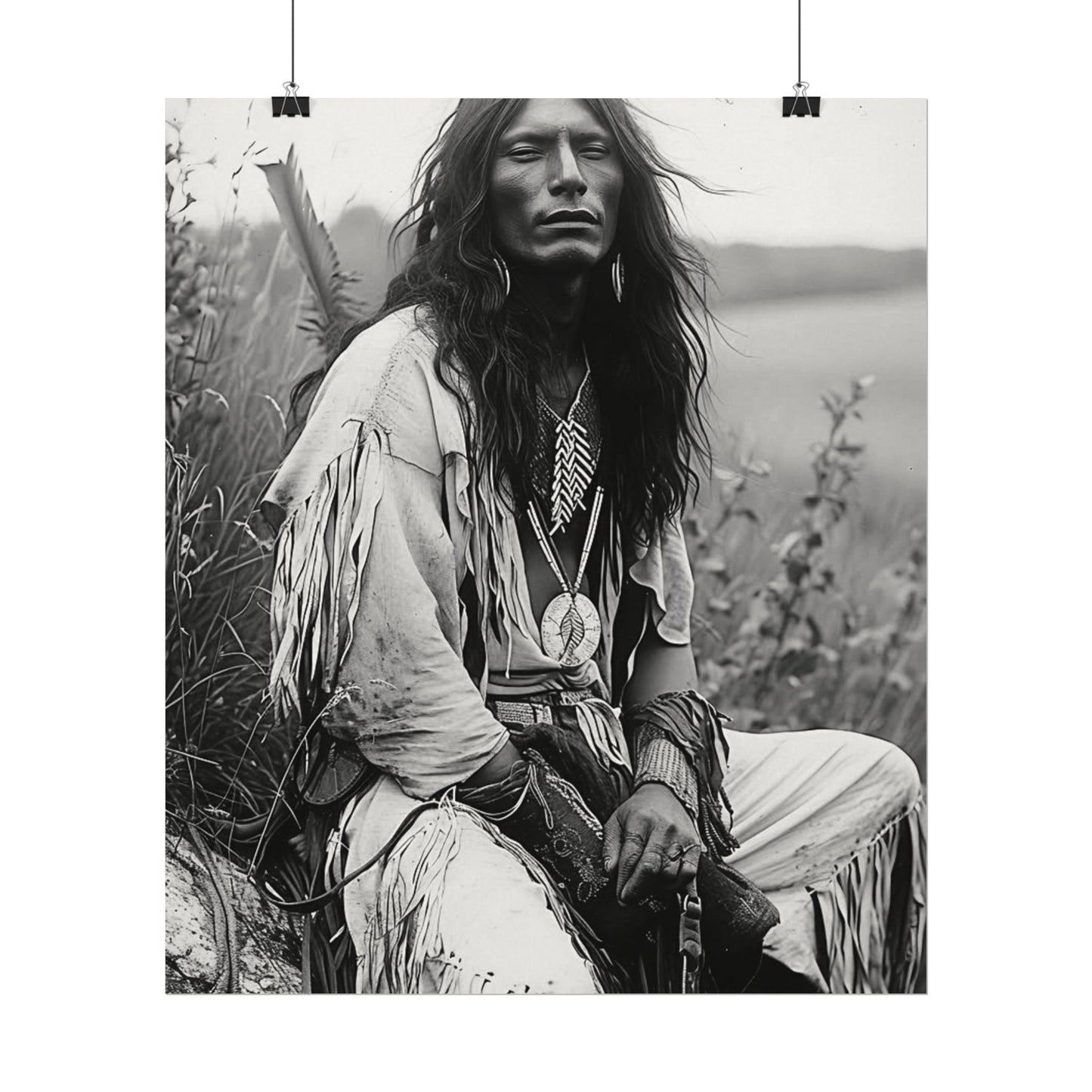 Mother Earths Guardian – Western Textured Watercolor Matte Posters